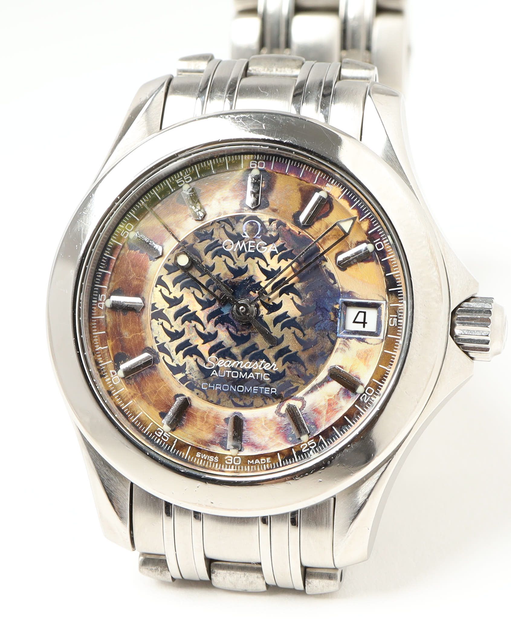 Omega Seamaster 36mm Jacques Mayol Rare Tropical 2006 Watch In Silver