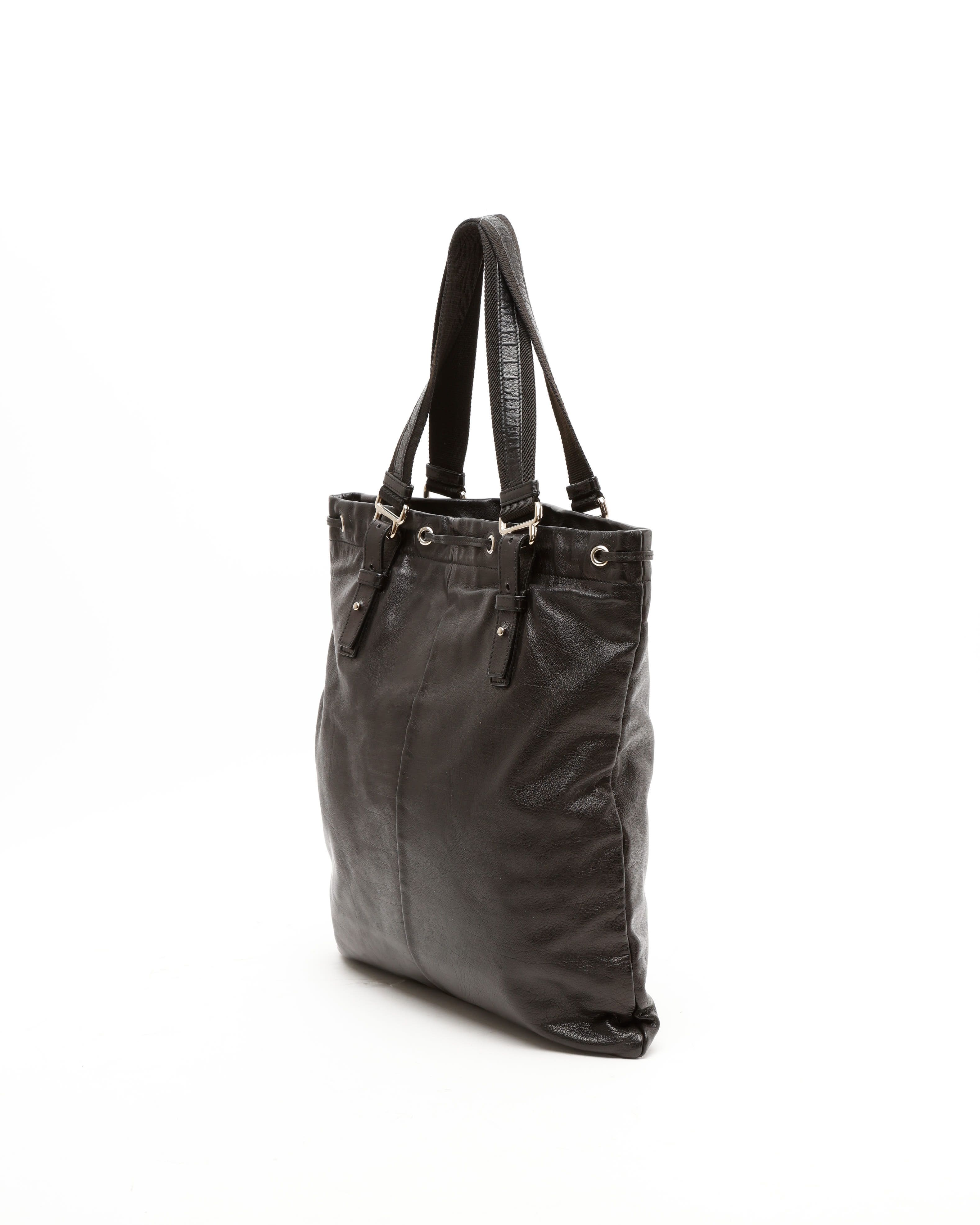 Saint Laurent Kahala Studded Tote Bag In Black