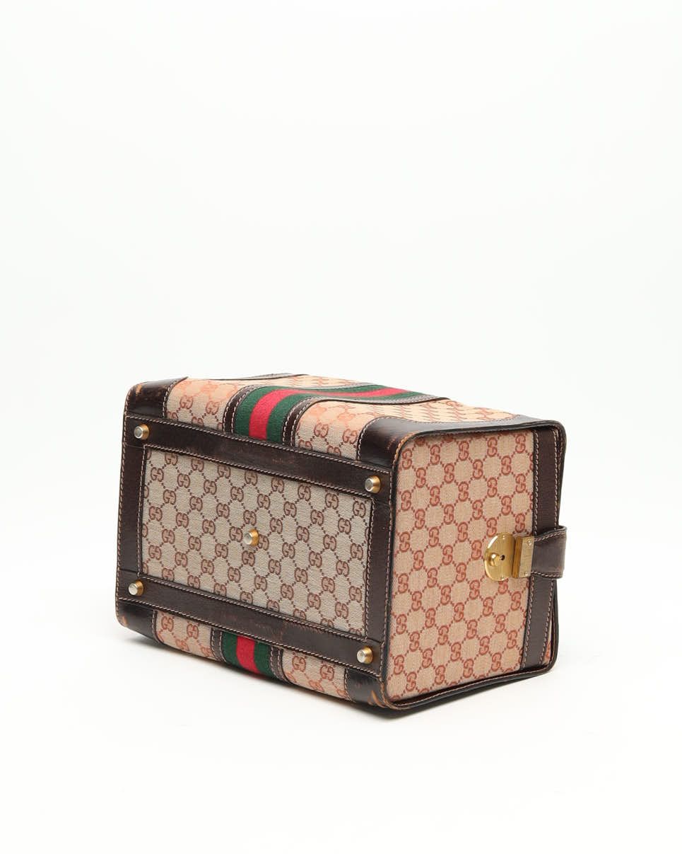 Gucci Gg Sherry Line Handbag In Multi