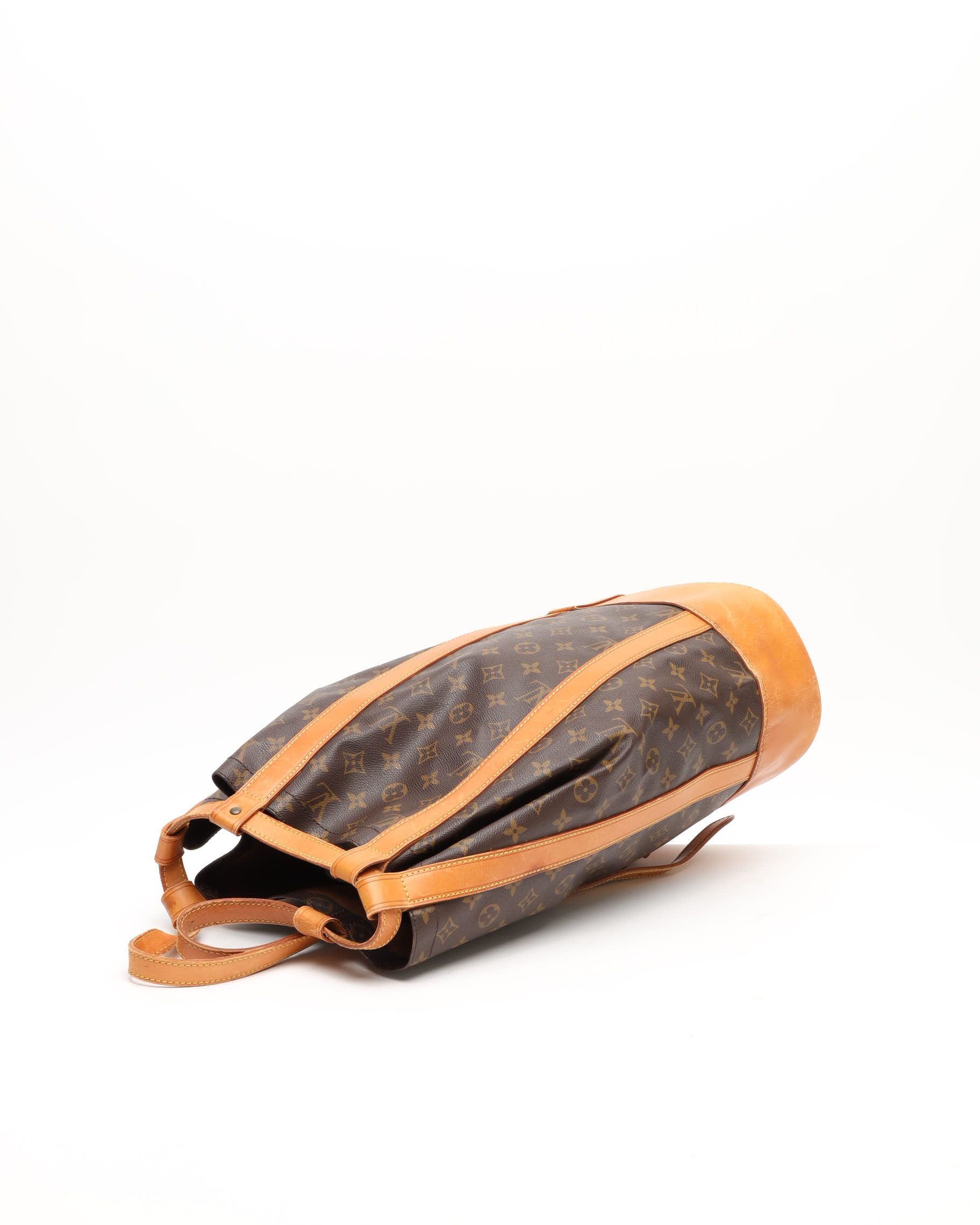 Pre-owned Louis Vuitton Monogram Randonée Gm Bag In Brown