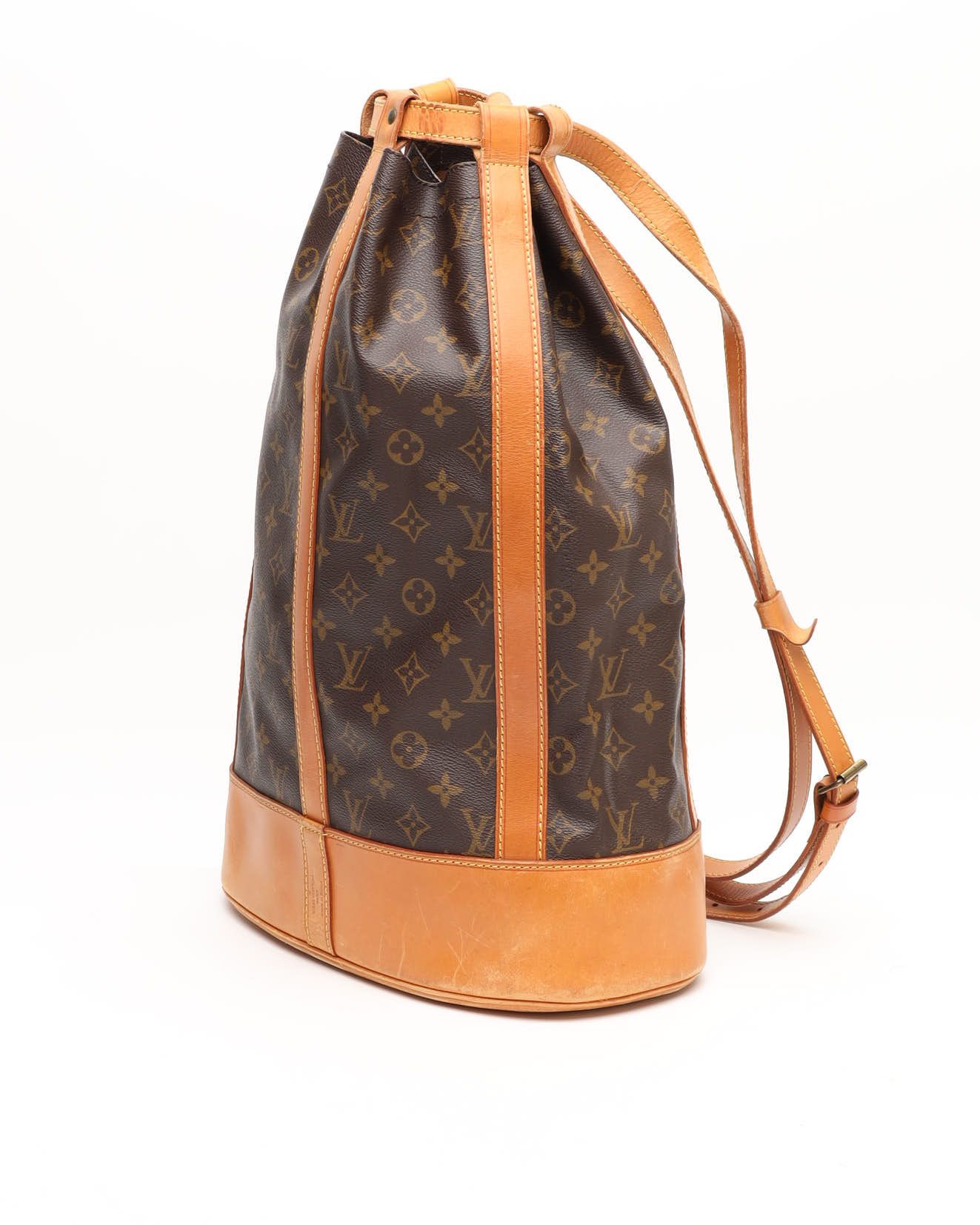 Pre-owned Louis Vuitton Monogram Randonée Gm Bag In Brown