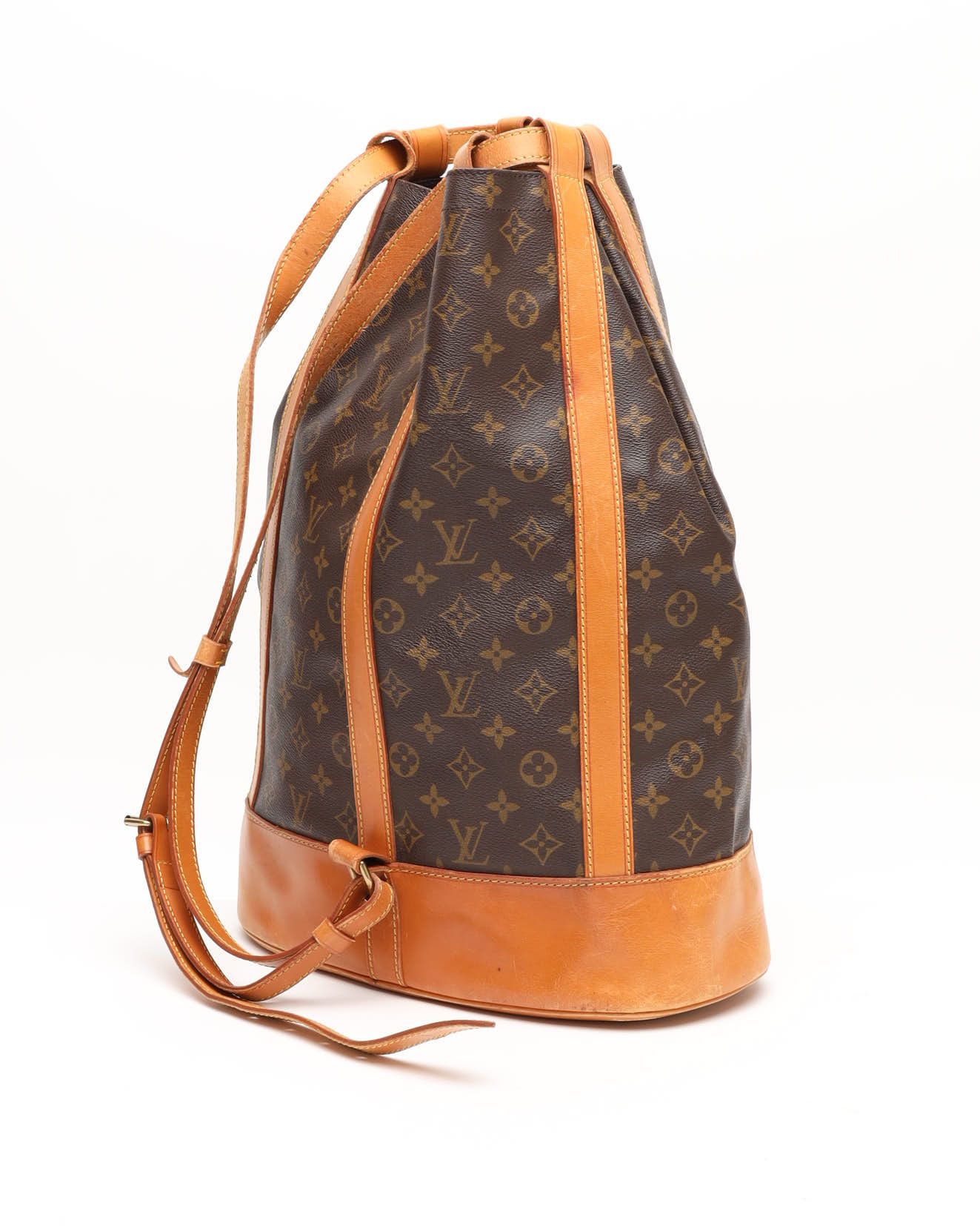 Pre-owned Louis Vuitton Monogram Randonée Gm Bag In Brown