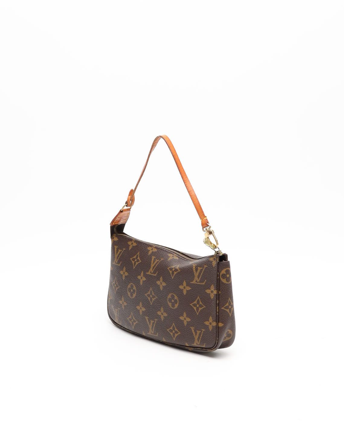Pre-owned Louis Vuitton Monogram Pochette Accessoires Bag In Brown