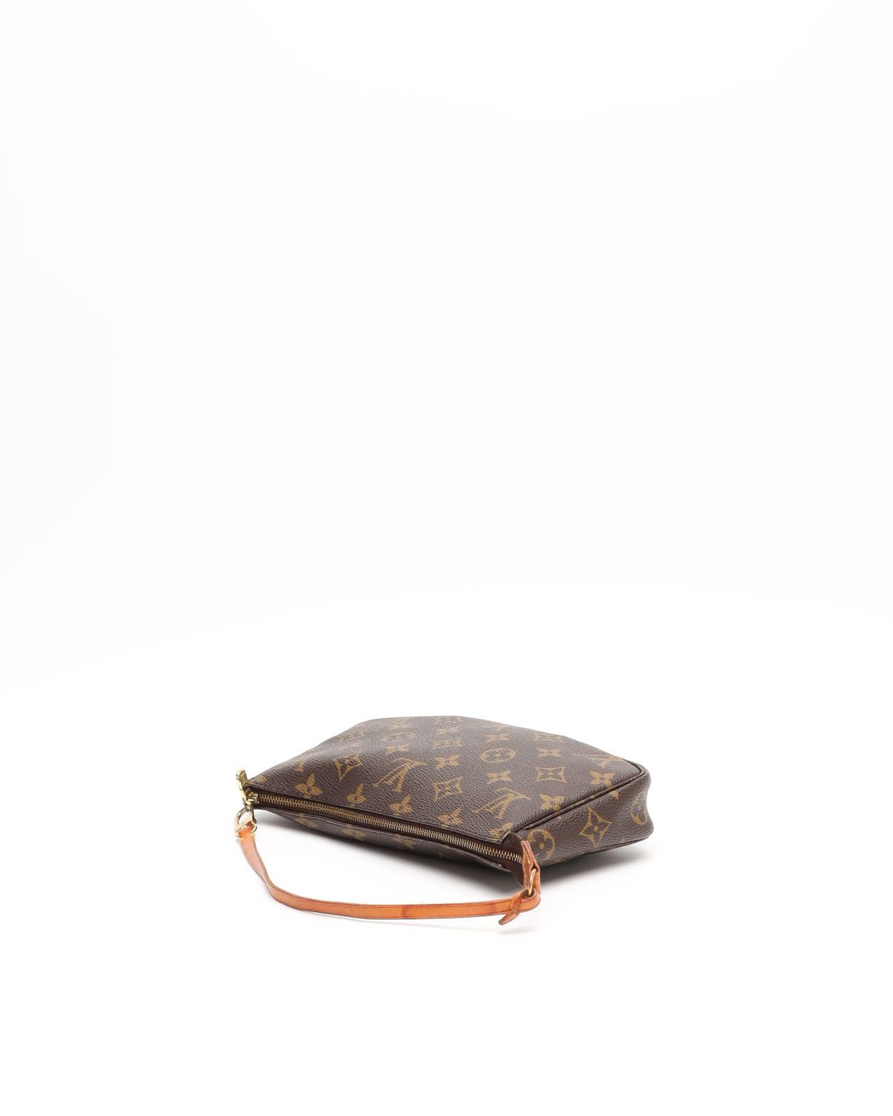 Pre-owned Louis Vuitton Monogram Pochette Accessoires Bag In Brown