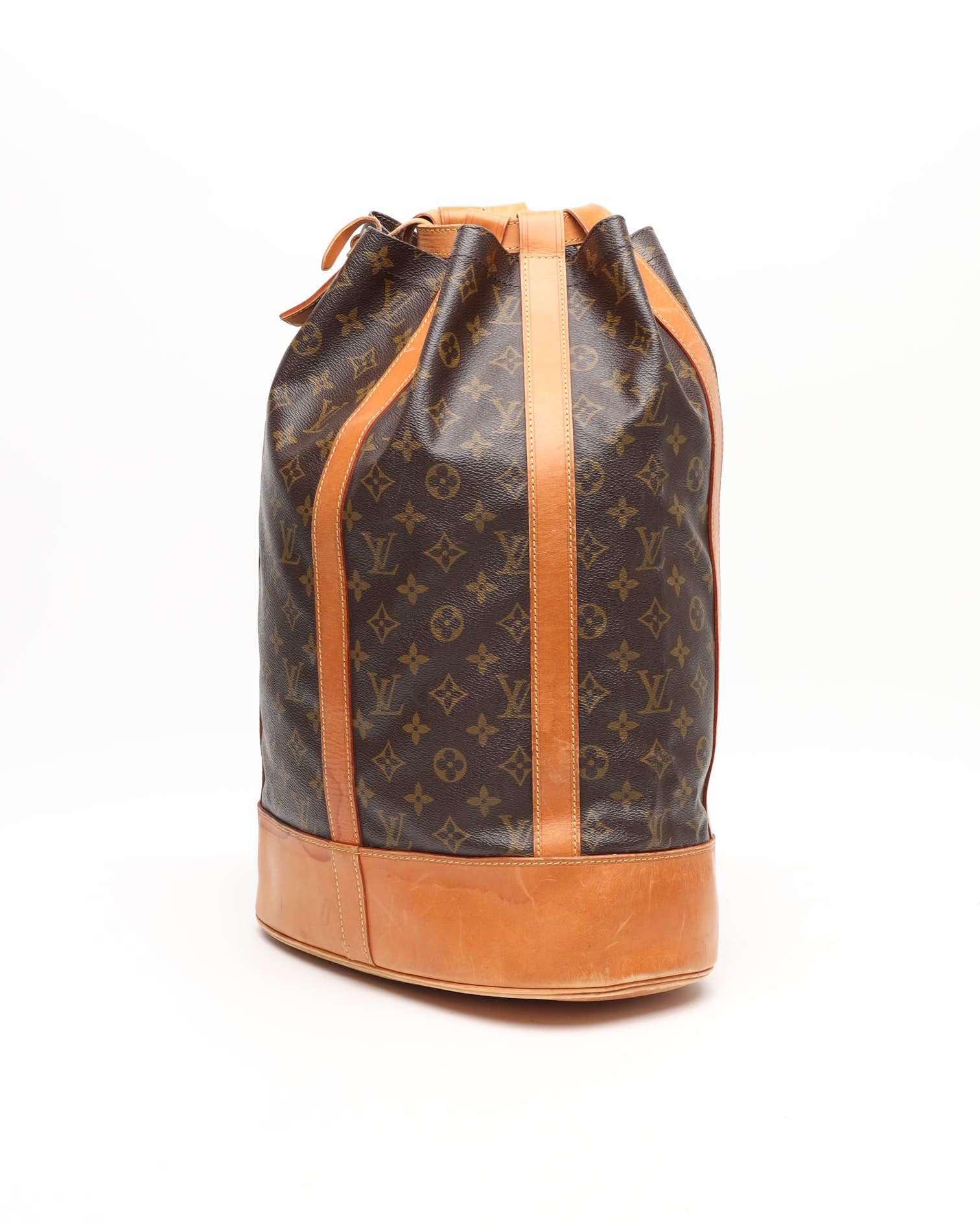 Pre-owned Louis Vuitton Monogram Randonnée Gm Bag In Brown