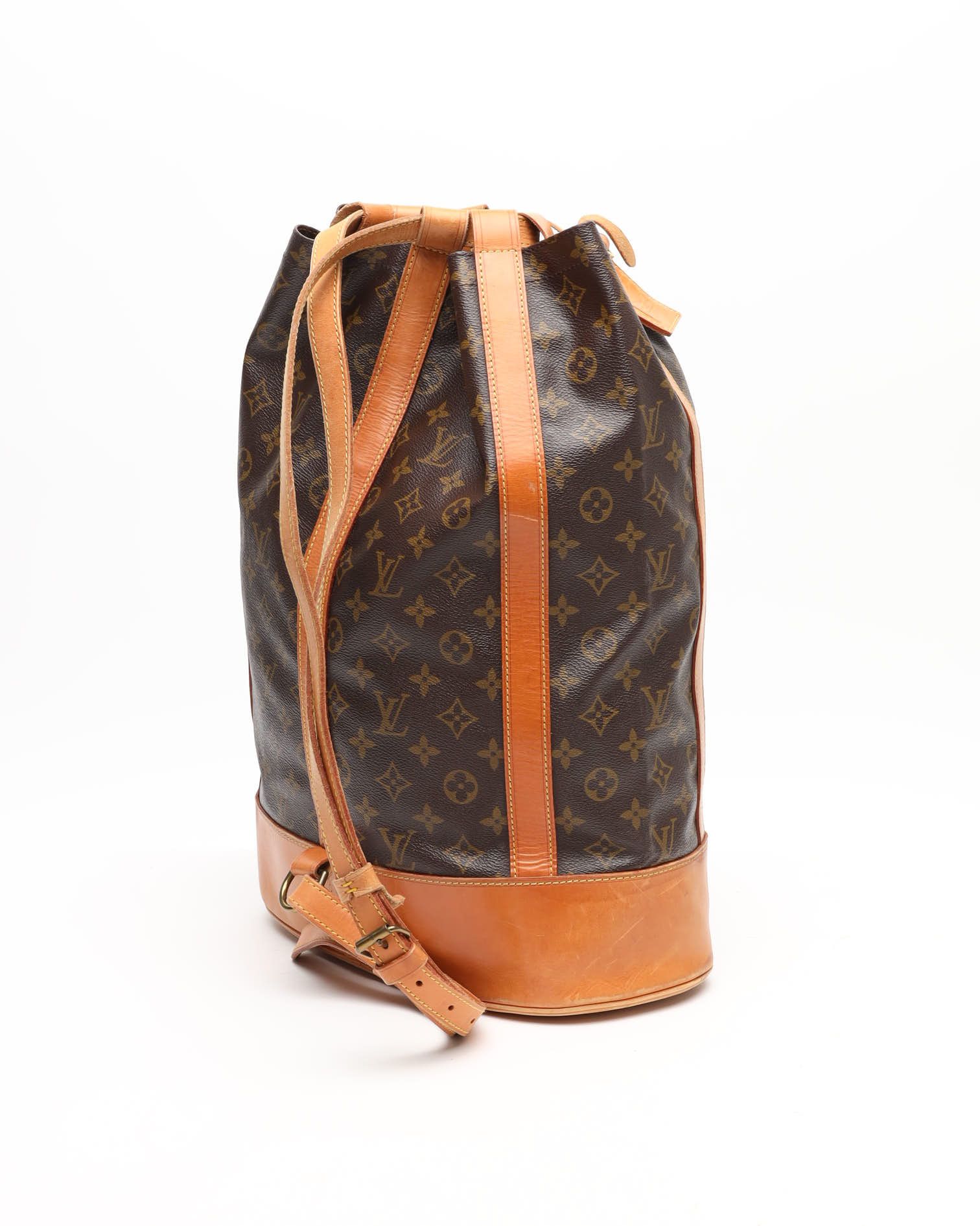 Pre-owned Louis Vuitton Monogram Randonnée Gm Bag In Brown