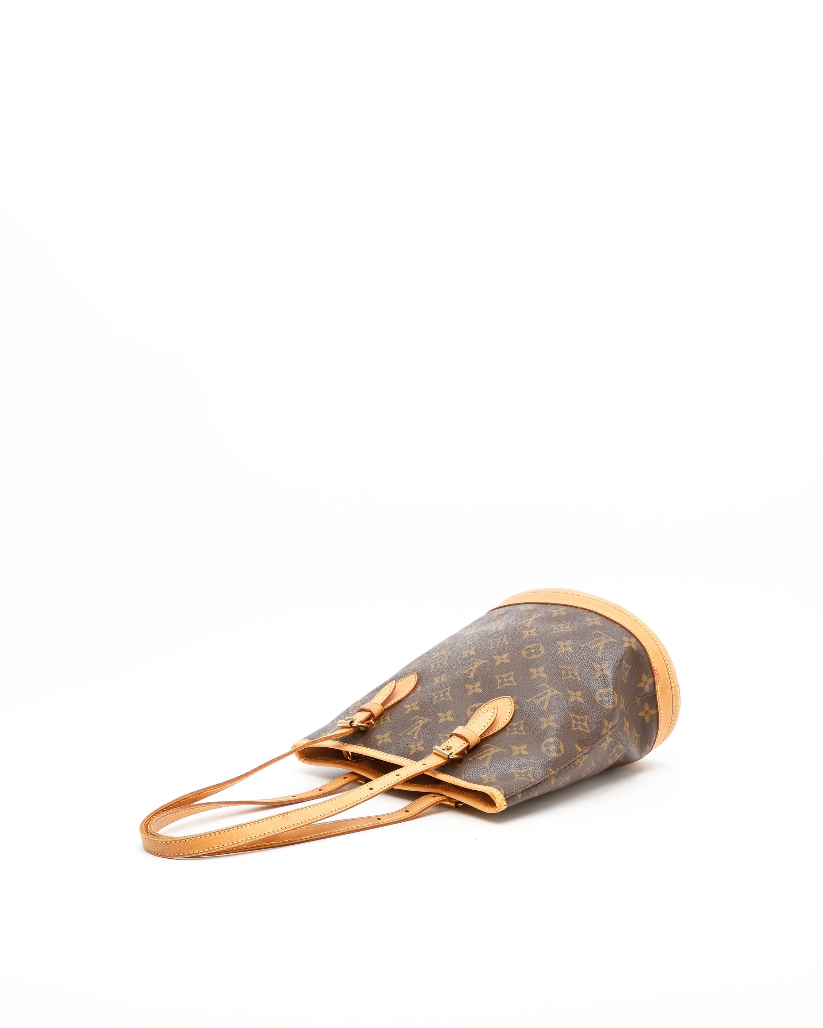 Pre-owned Louis Vuitton Monogram Bucket Pm Bag In Brown