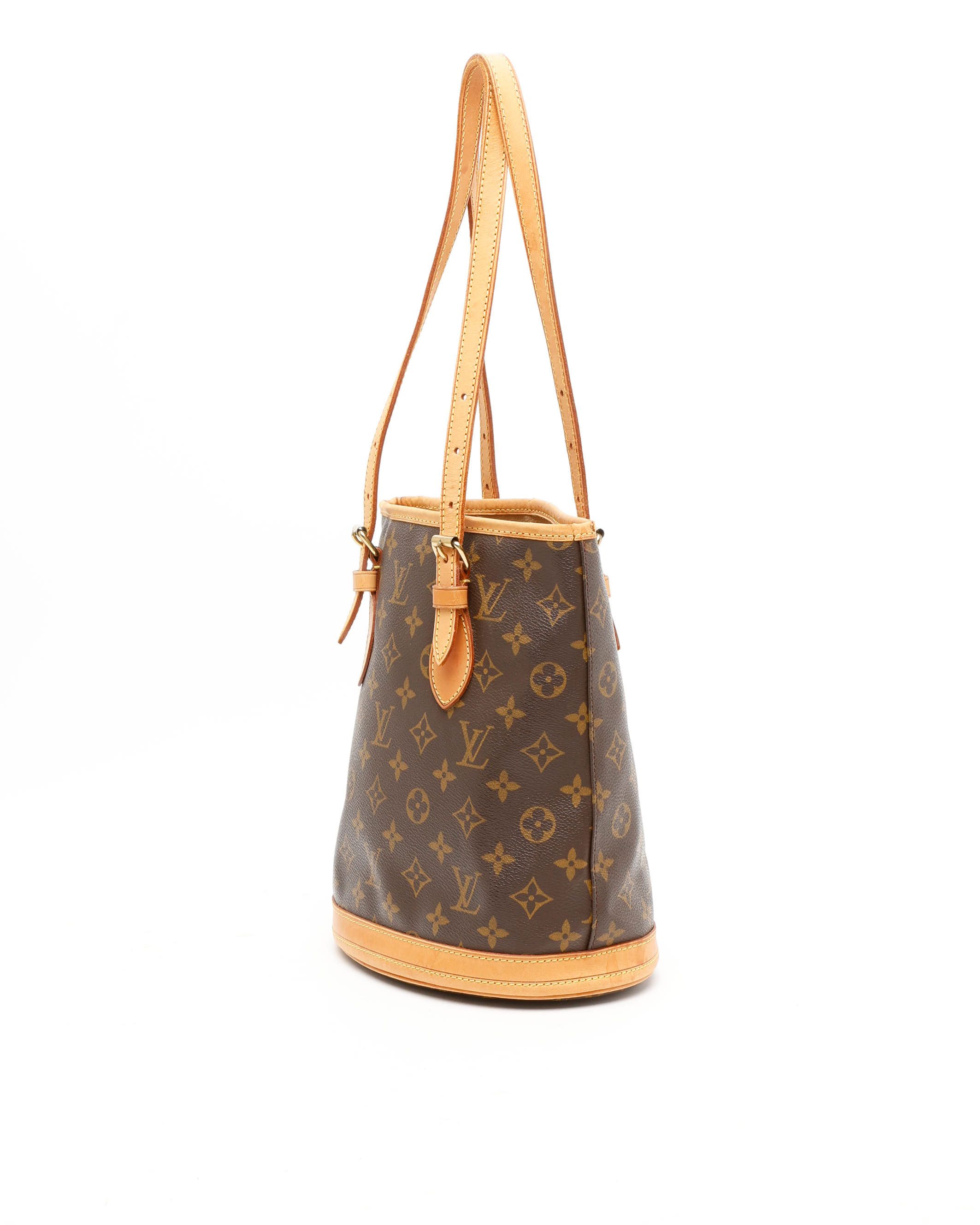 Pre-owned Louis Vuitton Monogram Bucket Pm Bag In Brown