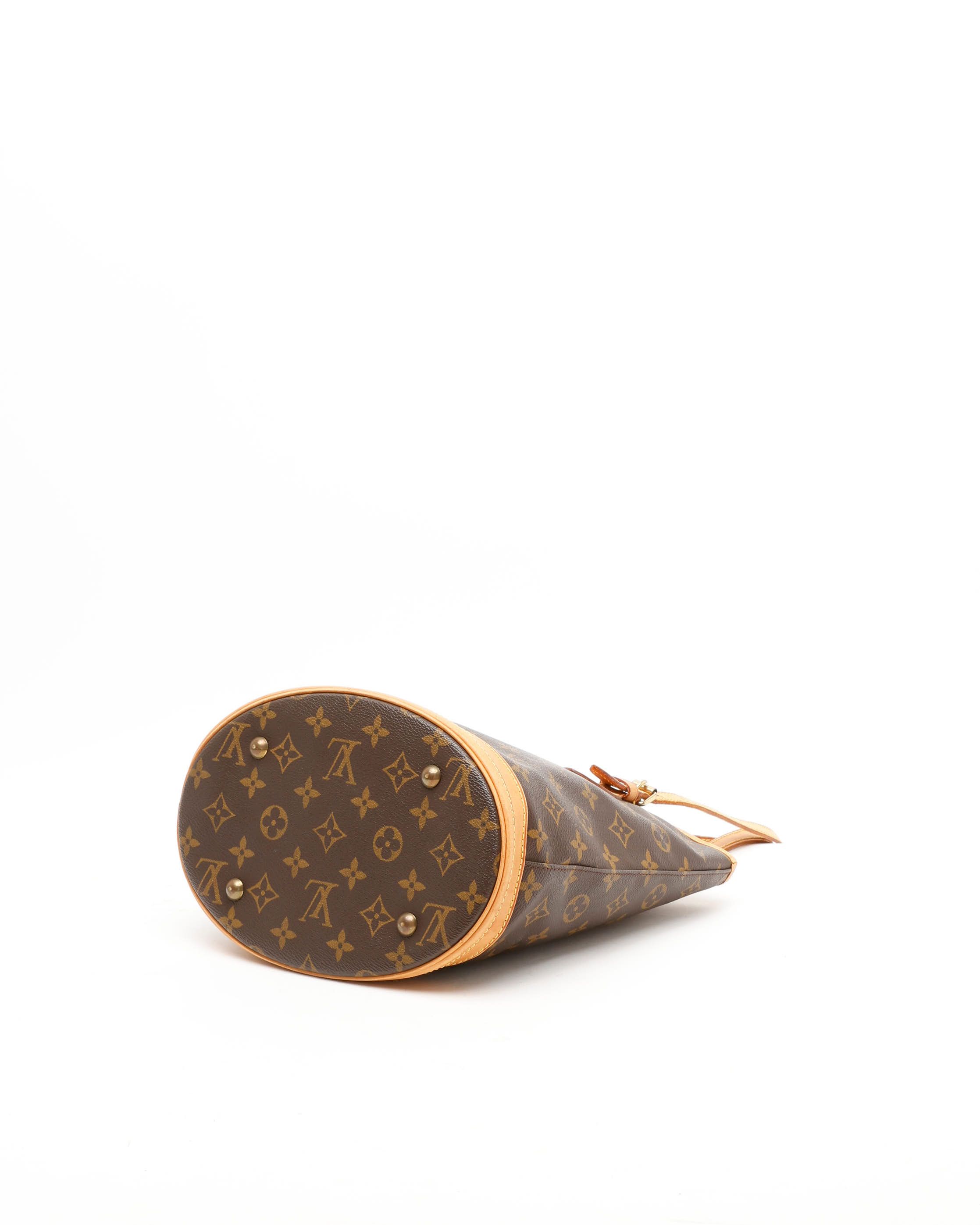 Pre-owned Louis Vuitton Monogram Bucket Pm Bag In Brown