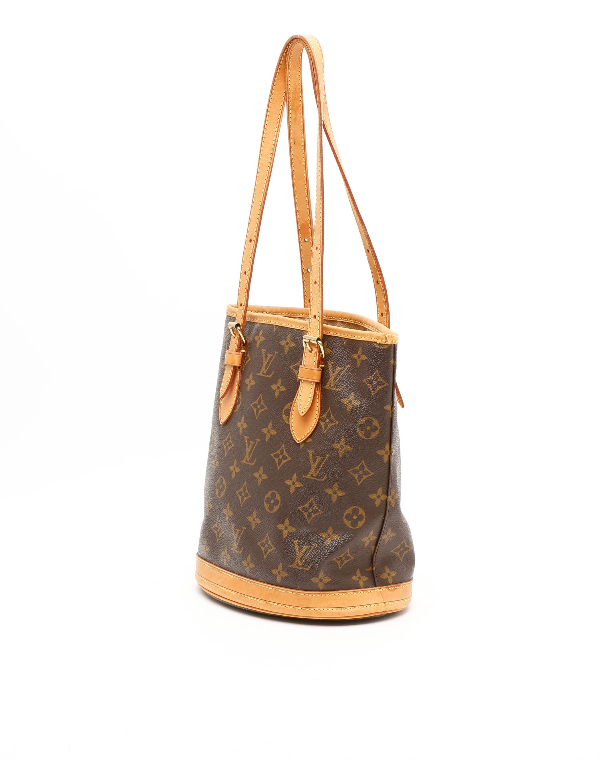 Pre-owned Louis Vuitton Monogram Bucket Pm Bag In Brown