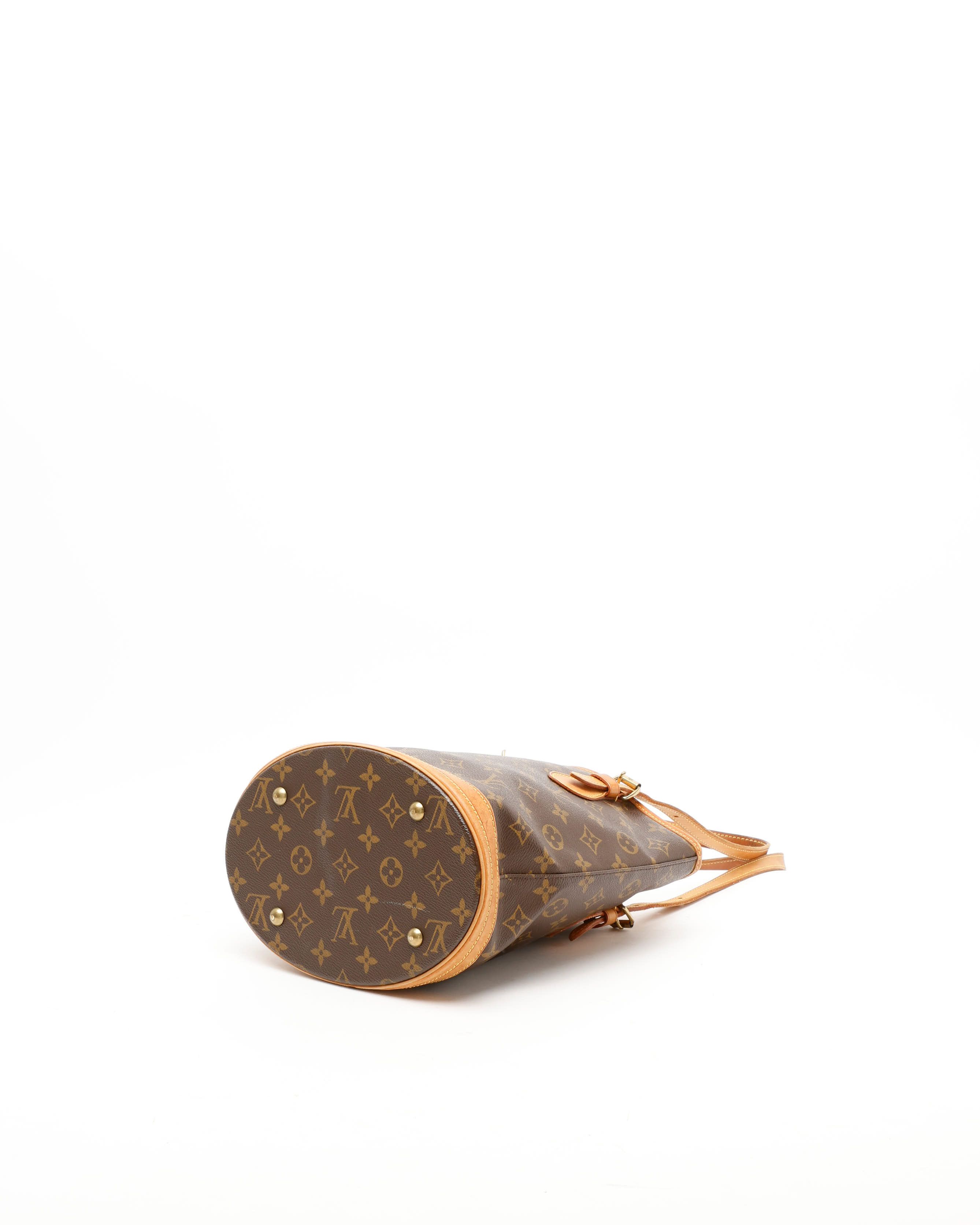 Pre-owned Louis Vuitton Monogram Bucket Pm Bag In Brown