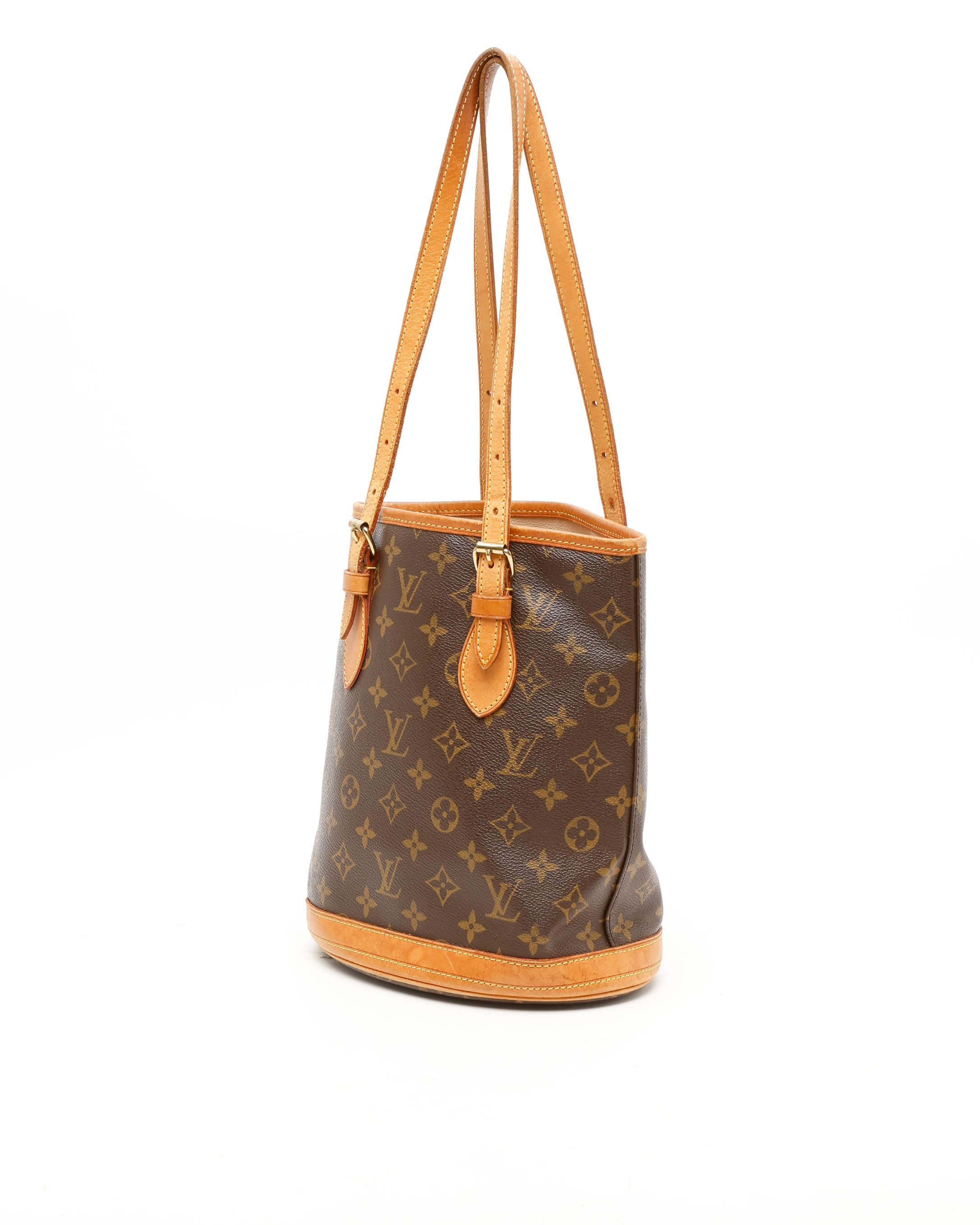 Pre-owned Louis Vuitton Monogram Bucket Pm Bag In Brown