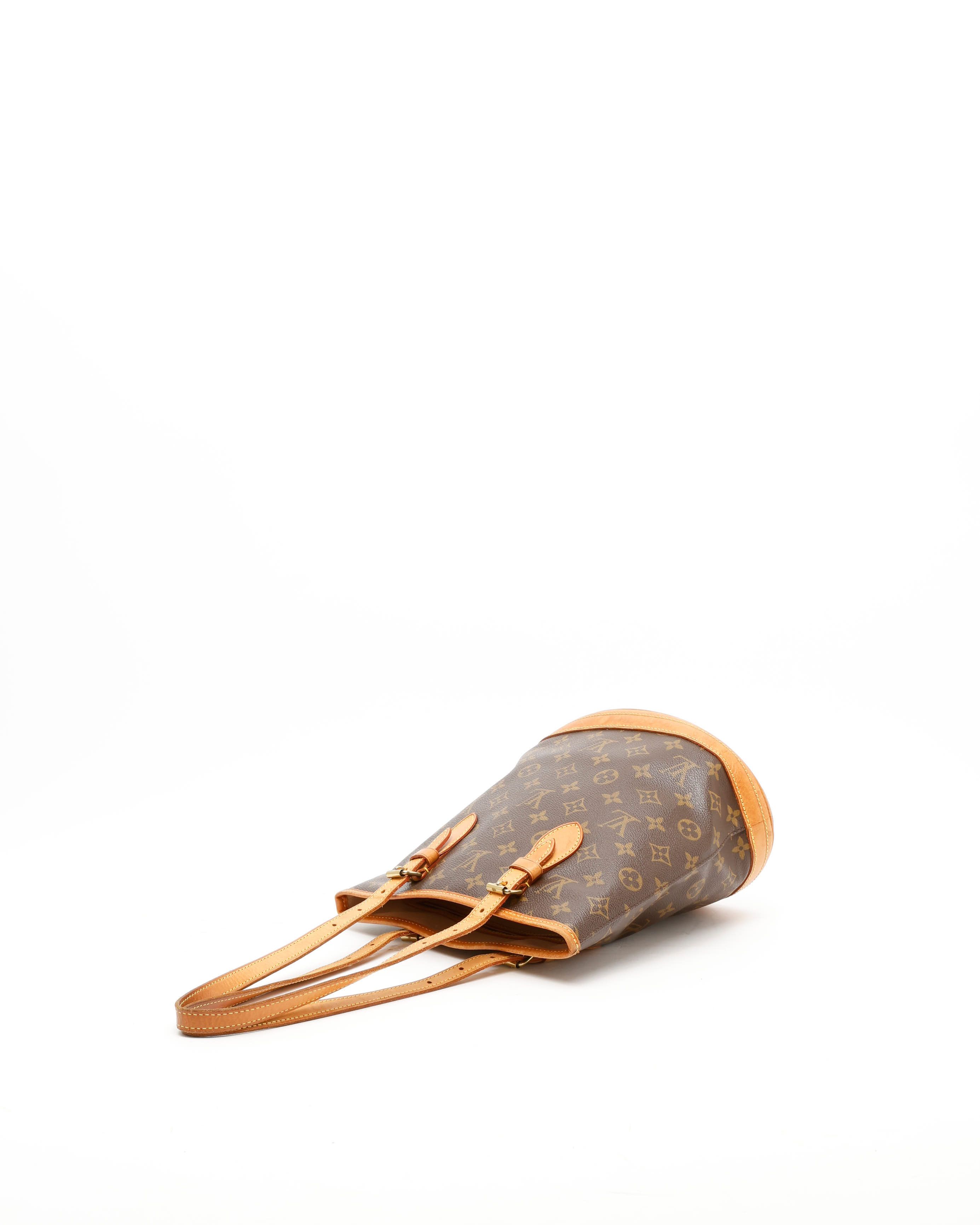 Pre-owned Louis Vuitton Monogram Bucket Pm Bag In Brown