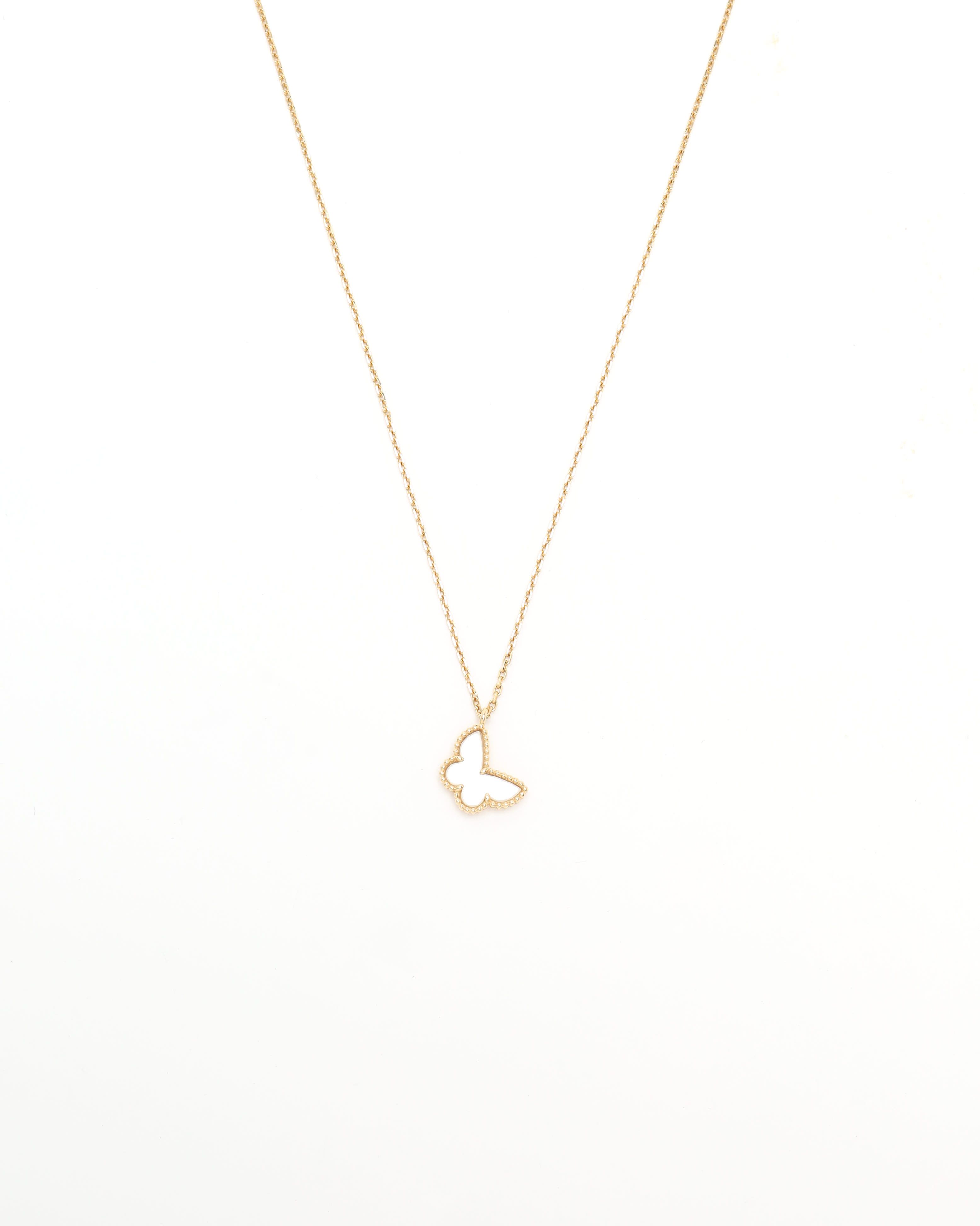 Van Cleef & Arpels Sweet Butterflies Pendant Necklace In Gold