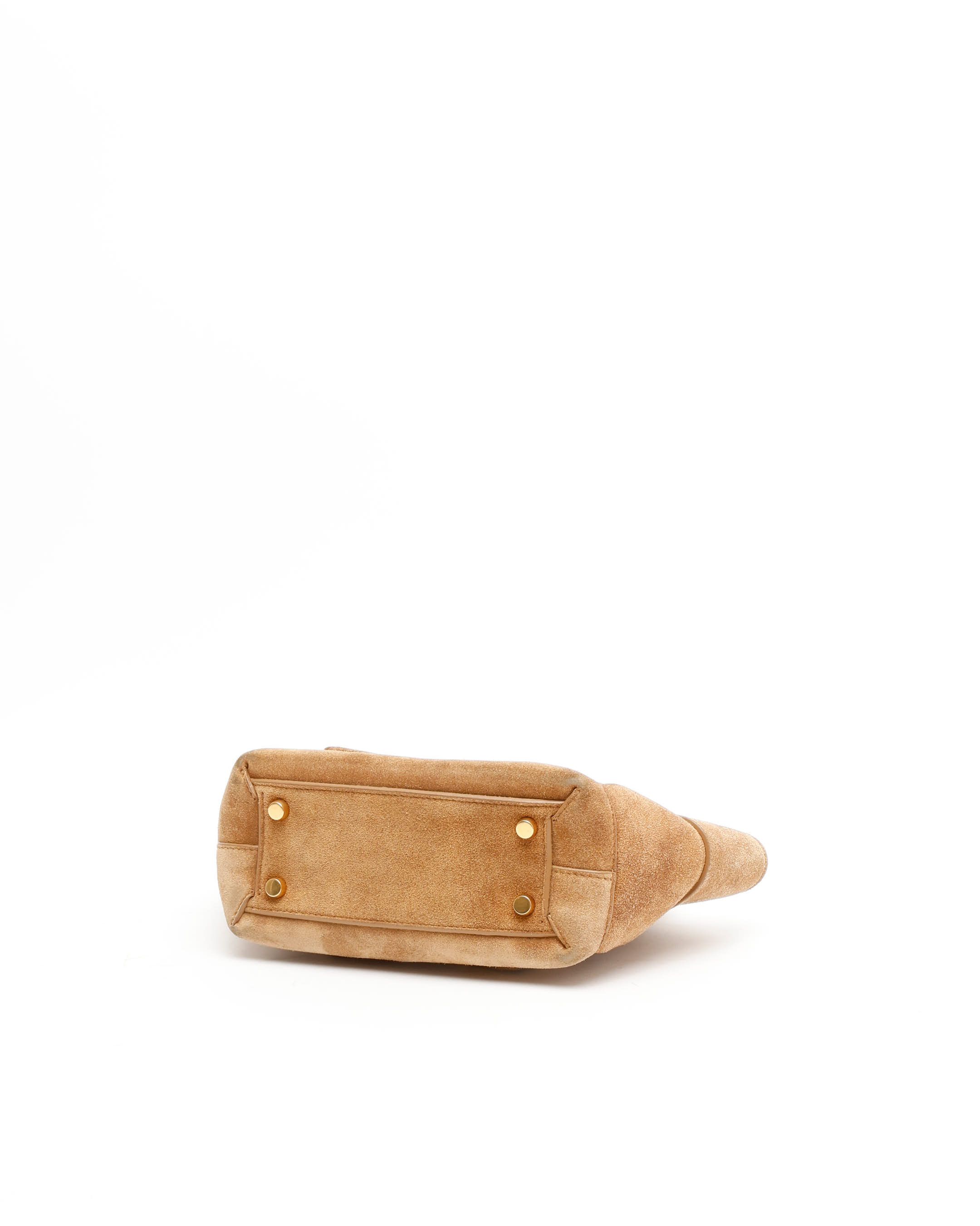 Bottega Veneta Suede Mini Arco Bag In Brown