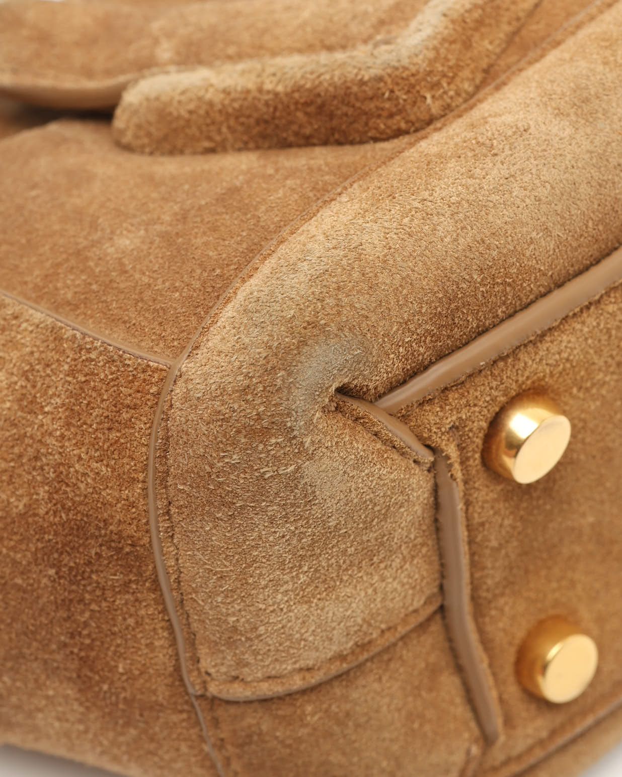 Bottega Veneta Suede Mini Arco Bag In Brown