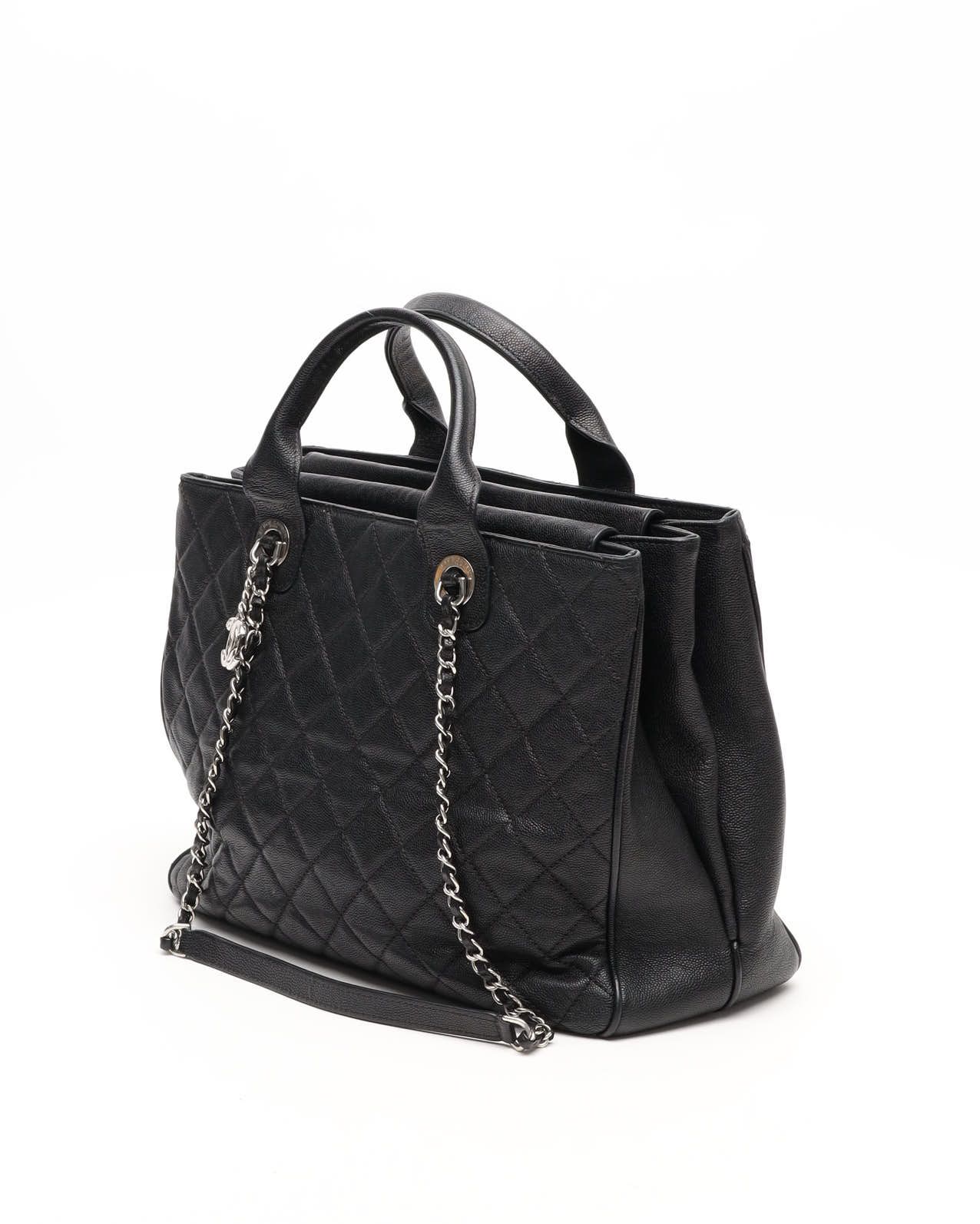 Pre-owned Chanel Caviar Urban Companion Tote Bag In Black