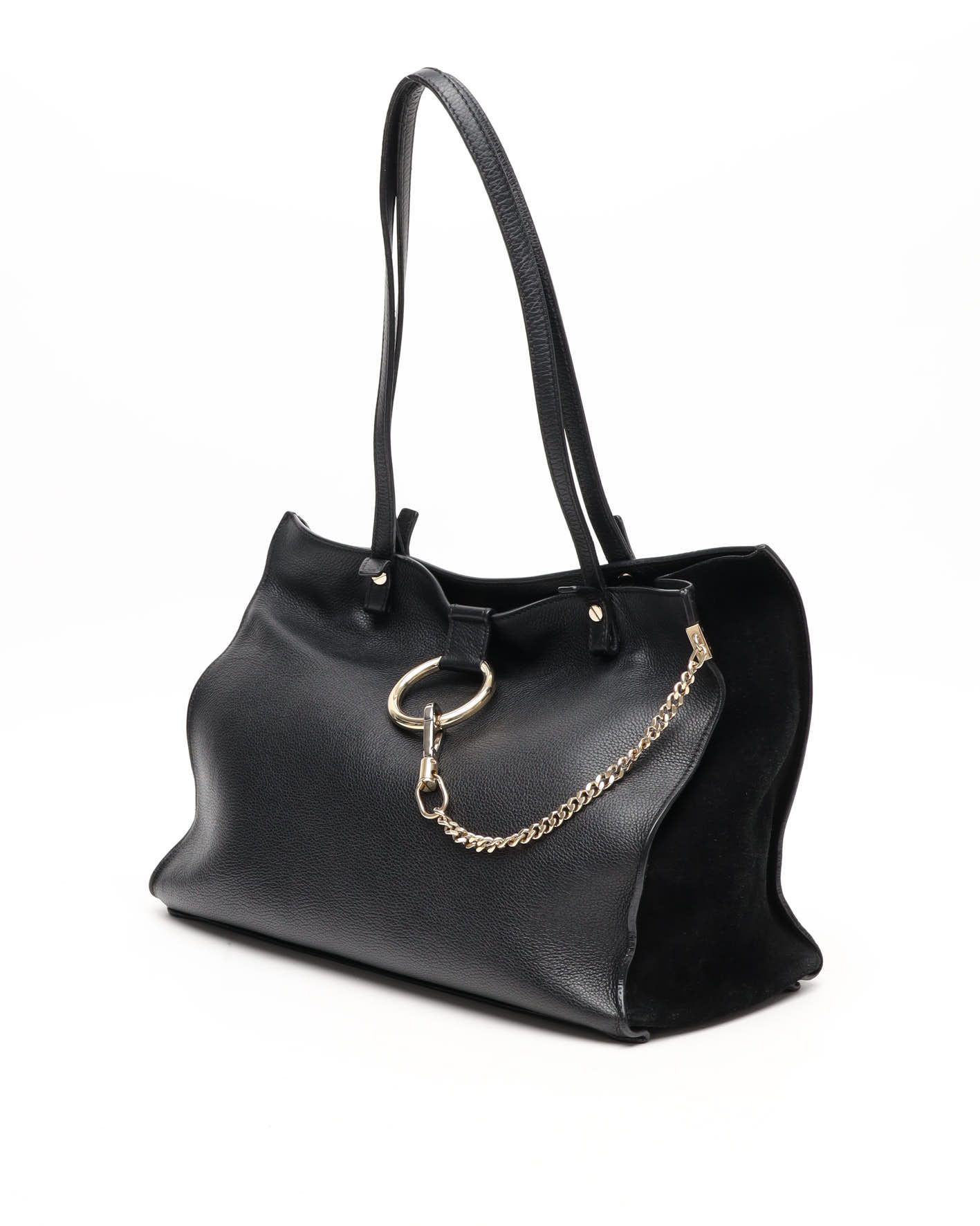 Chloé Faye Tote Bag In Black