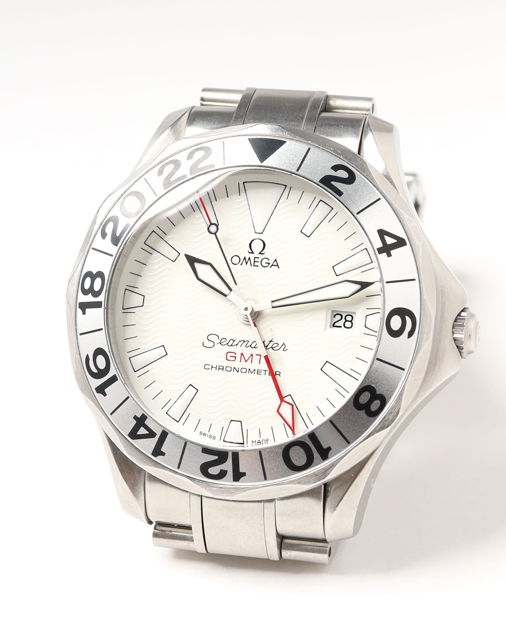Omega Seamaster 300m Gmt 41mm Ref 2538.20 Full Set 2006 Watch In Silver