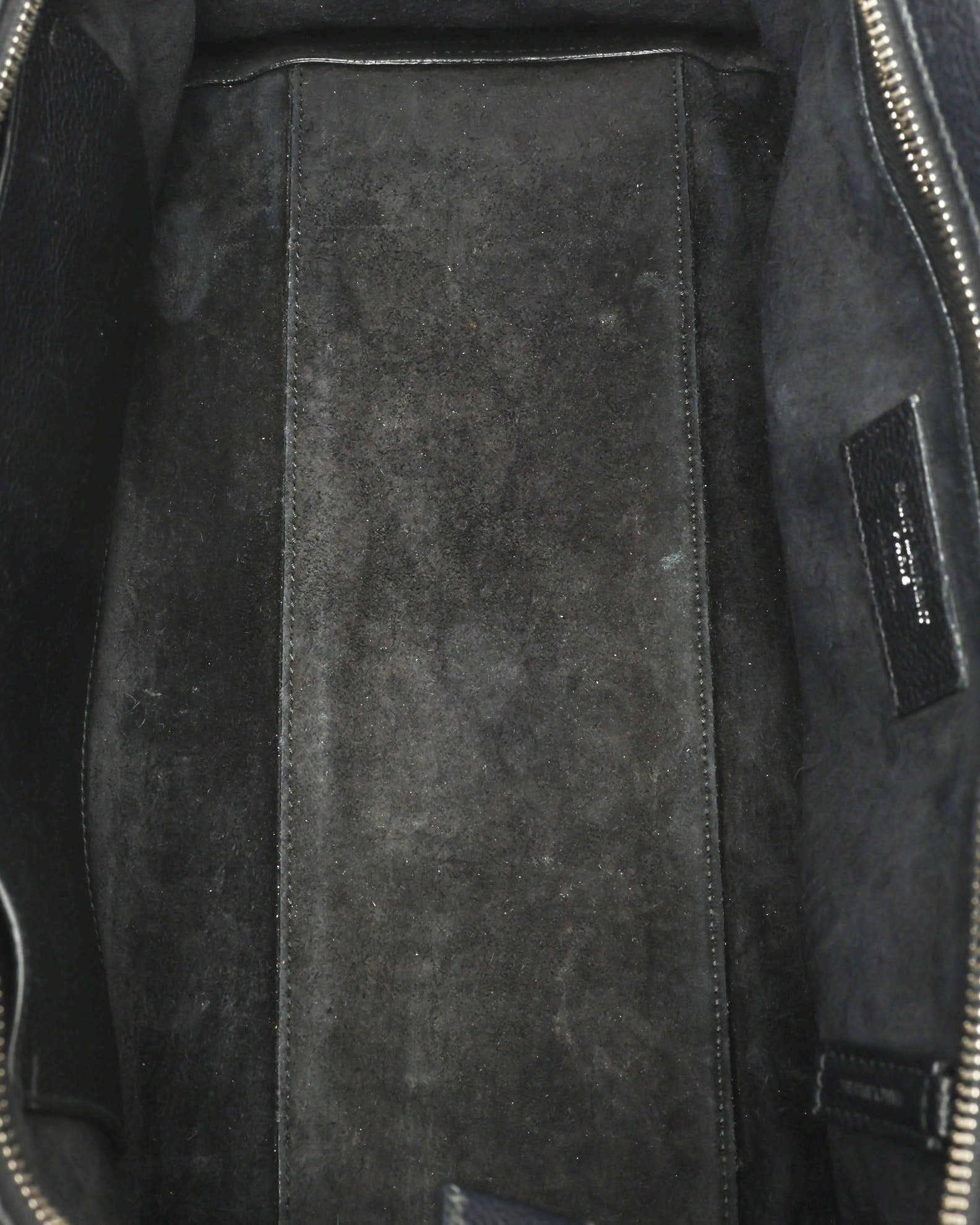 Saint Laurent Medium Cabas Rive Gauche Bag In Black