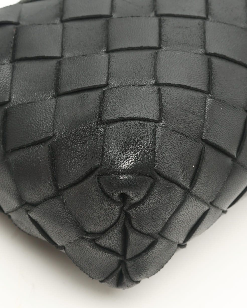 Bottega Veneta Intrecciato Mini Loop Camera Bag In Black
