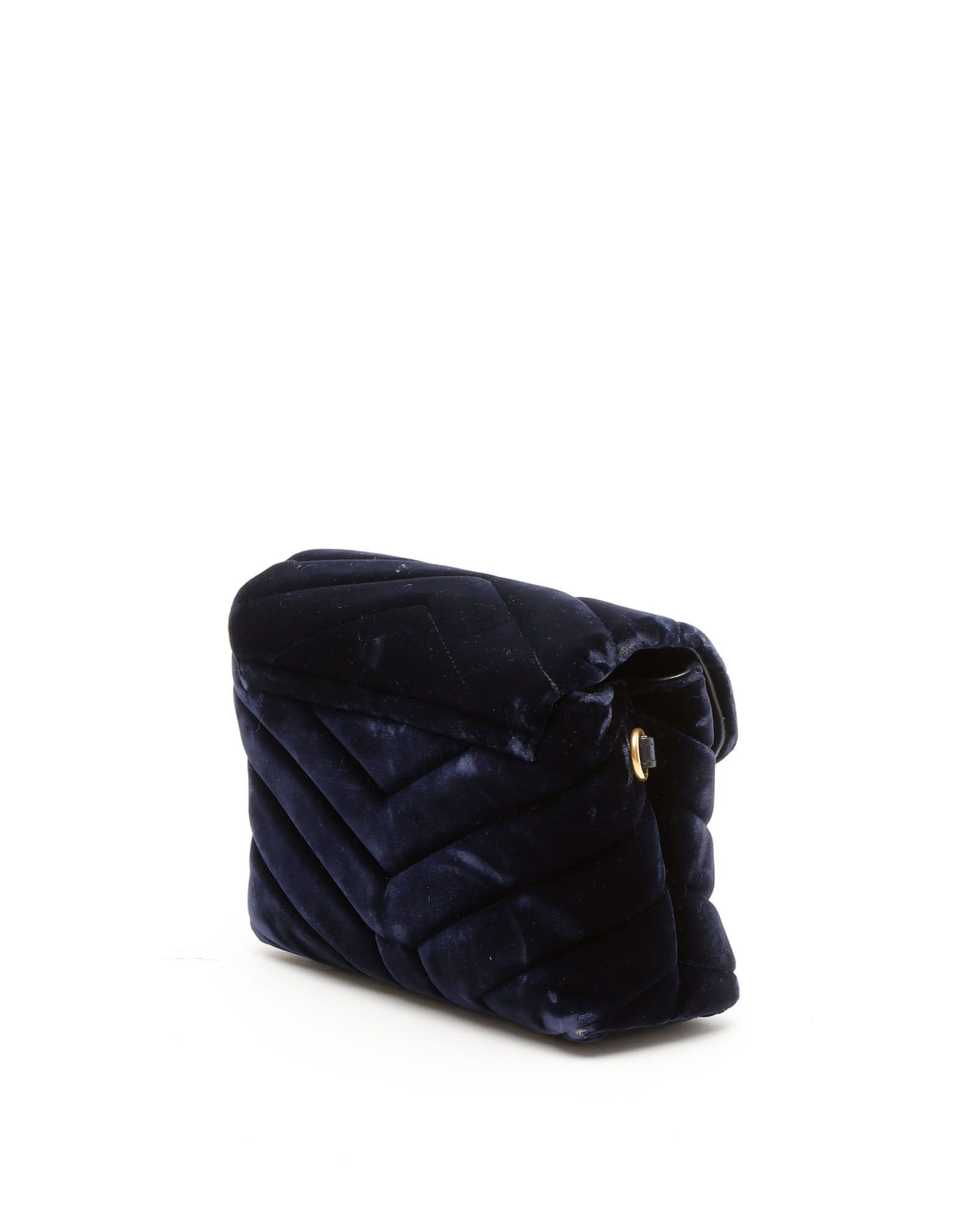 Saint Laurent Loulou Toy Shoulder Bag In Blue