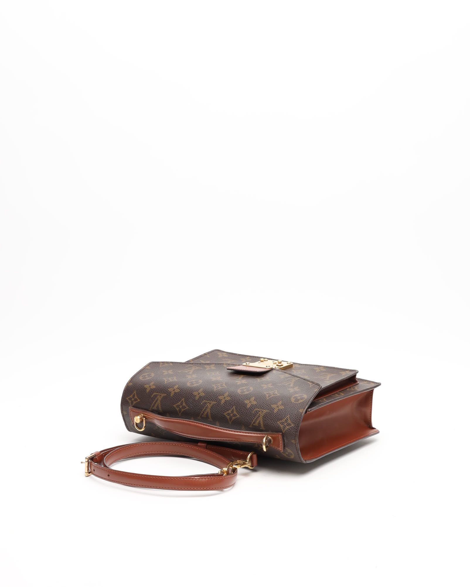 Pre-owned Louis Vuitton Monogram Monceau 28 Bag In Brown