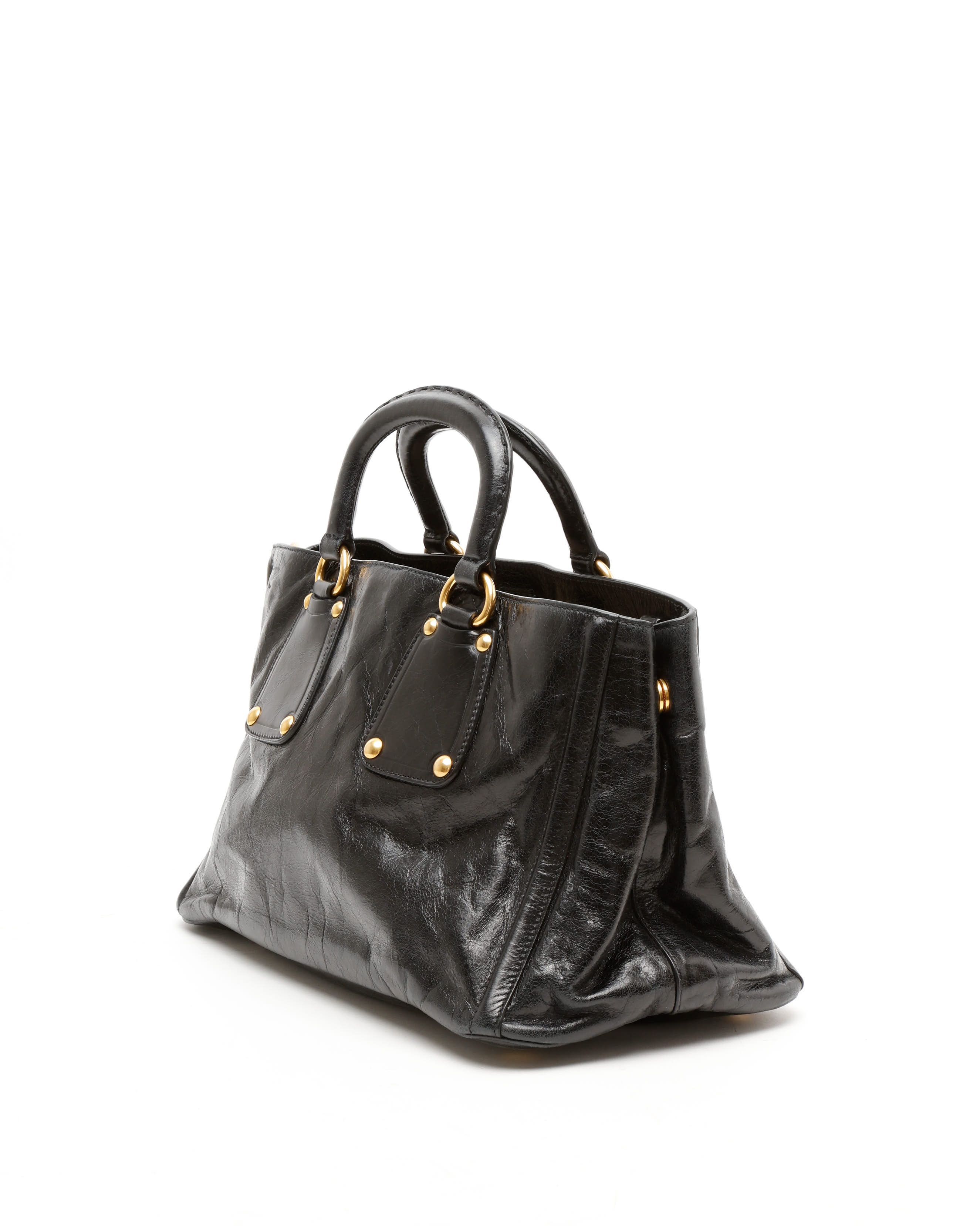 Prada Vitello Phenix Convertible Tote Bag In Brown
