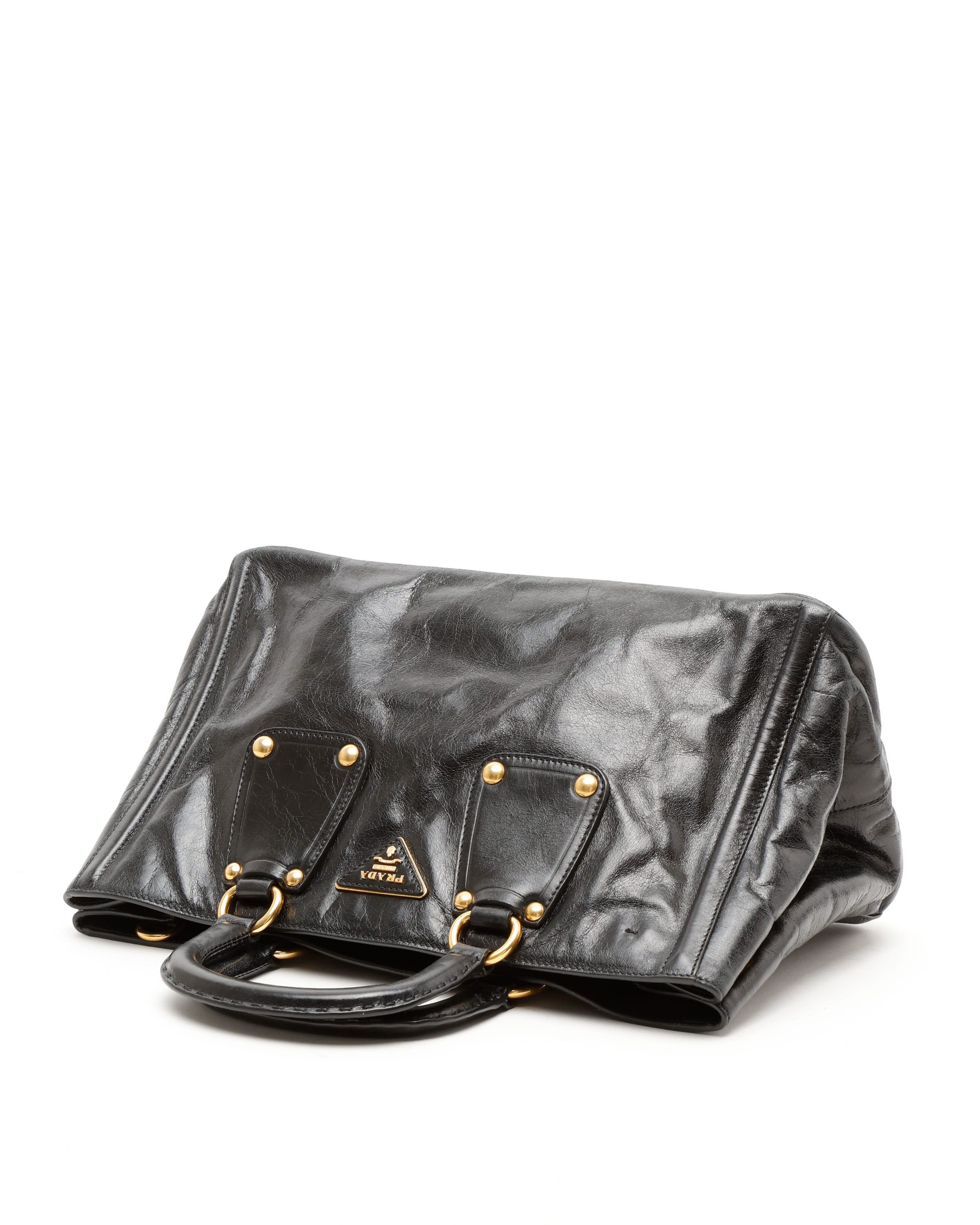 Prada Vitello Phenix Convertible Tote Bag In Brown