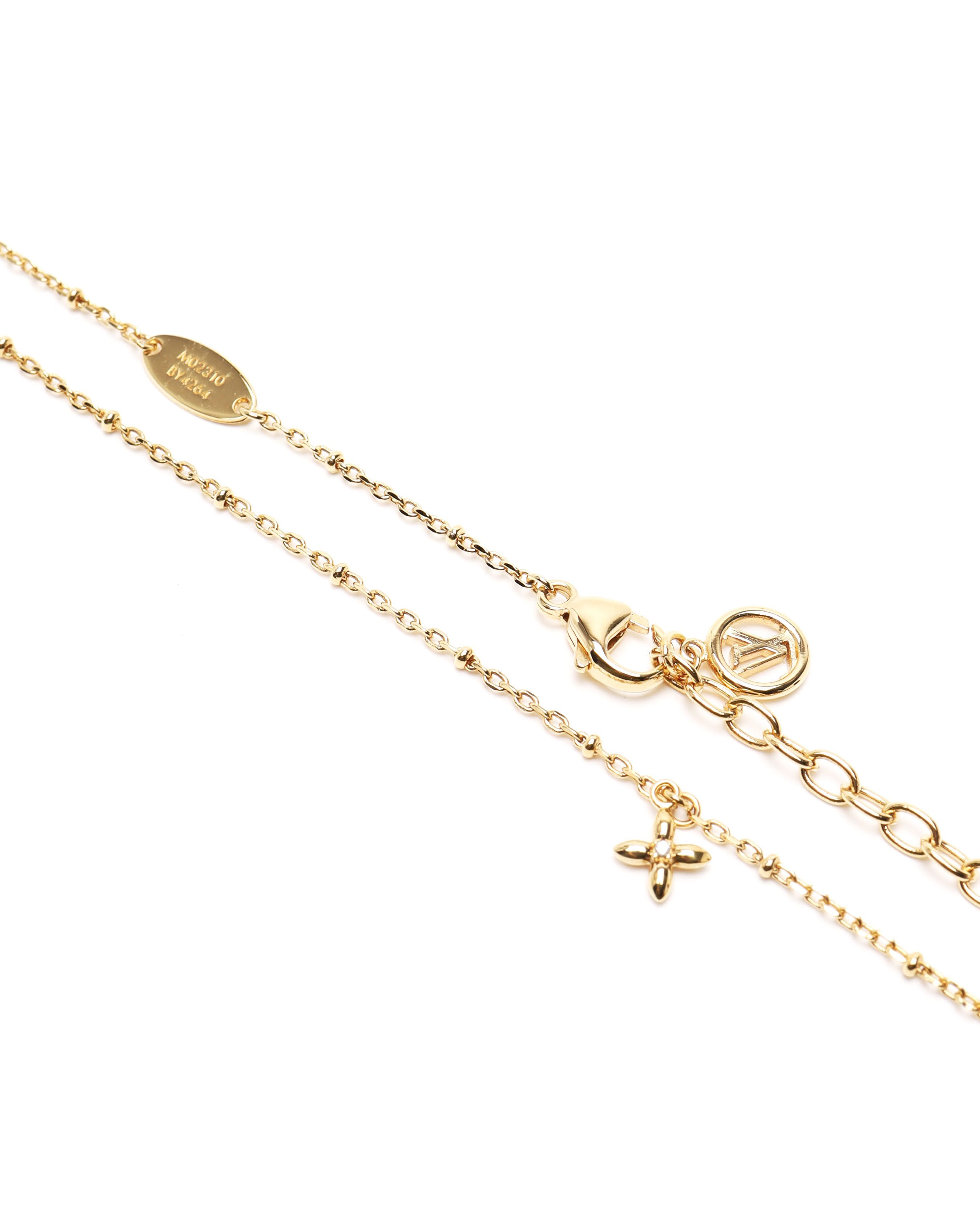 Pre-owned Louis Vuitton Blooming Heart Necklace In Gold