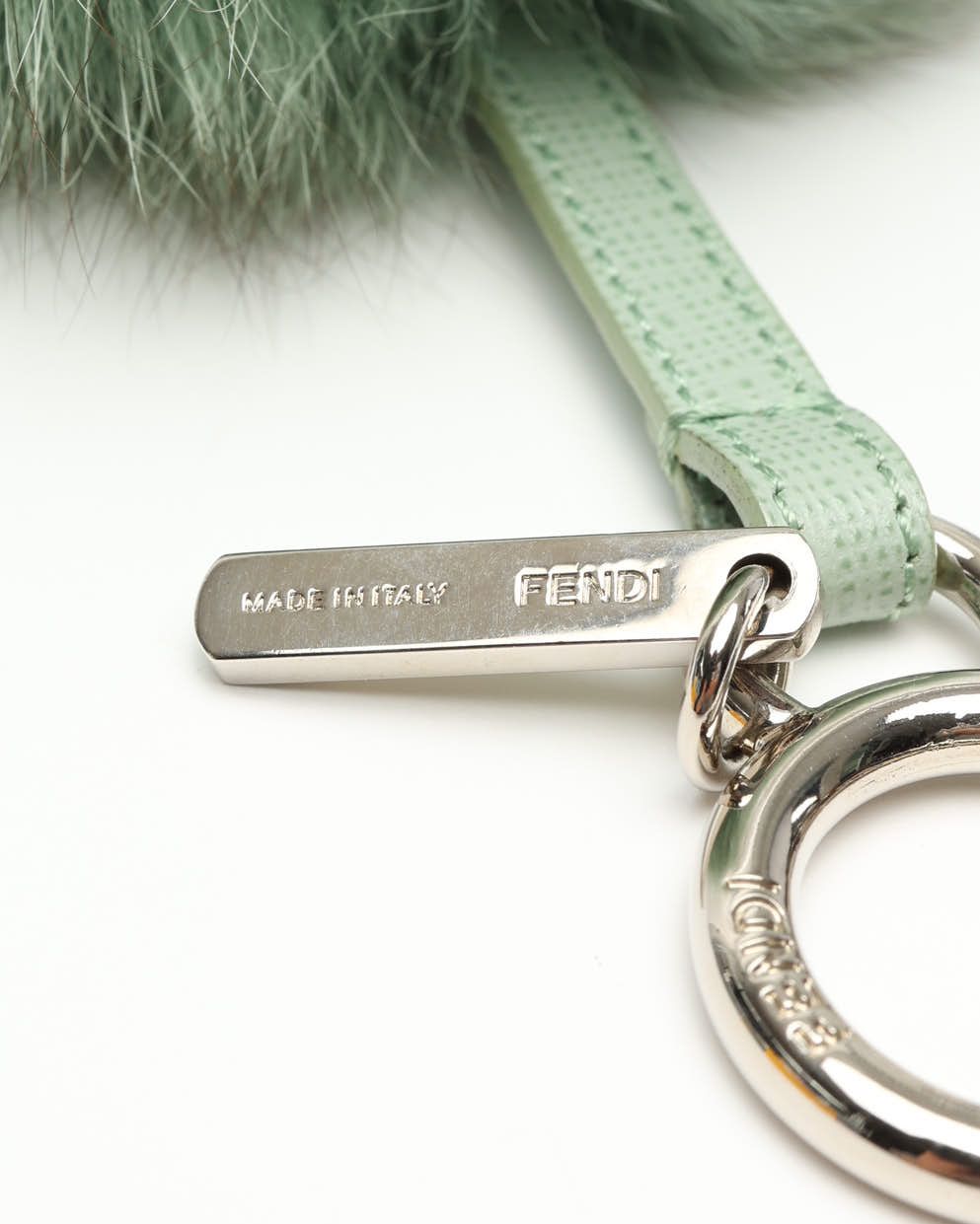 Fendi Pom-pom Fur Charm In Green