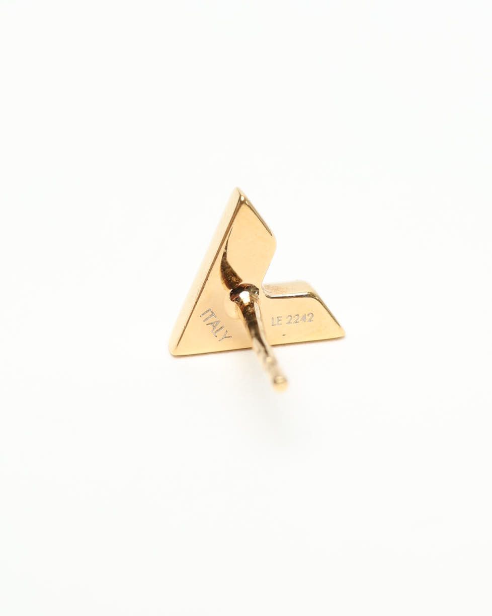 Pre-owned Louis Vuitton Essential V Stud Earrings In Gold