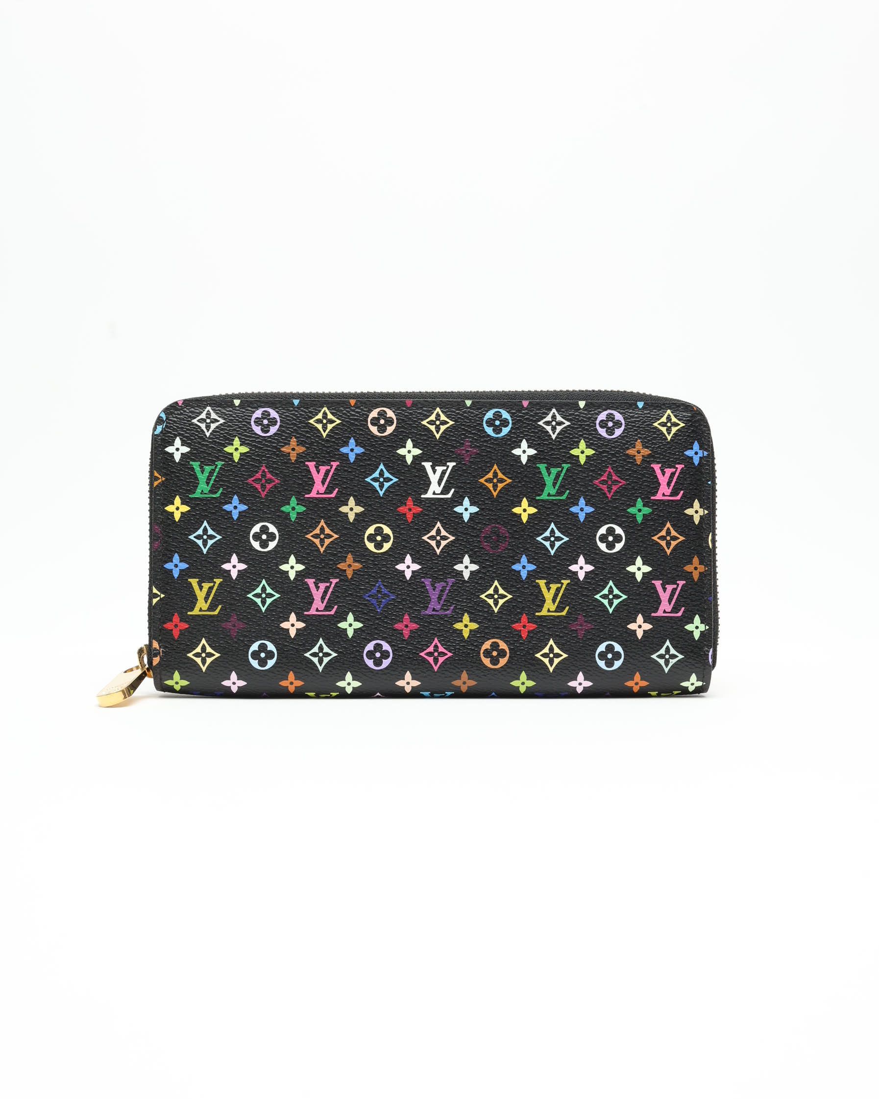 Pre-owned Louis Vuitton Murakami Long Zip Around Wallet In Multi