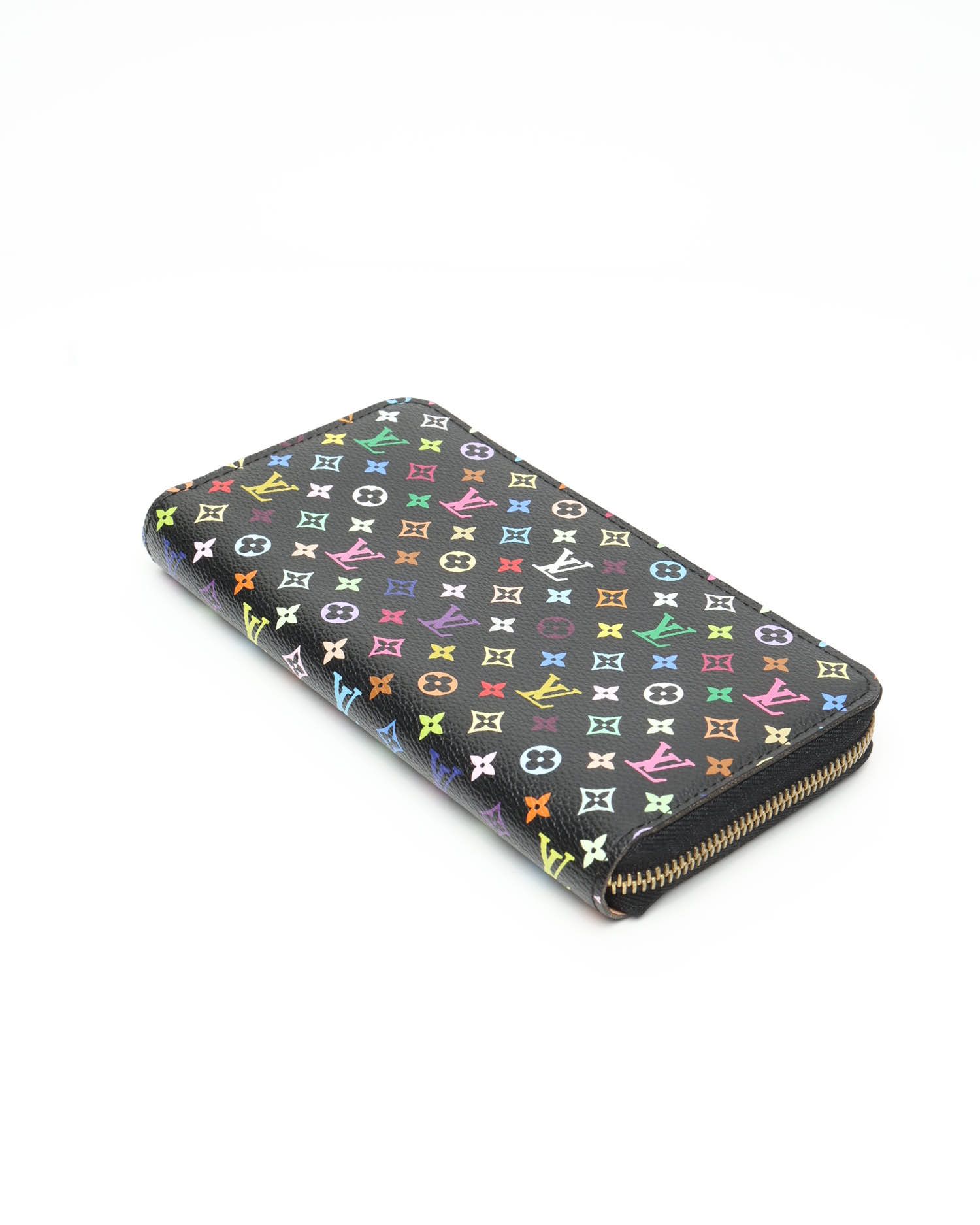 Pre-owned Louis Vuitton Murakami Long Zip Around Wallet In Multi