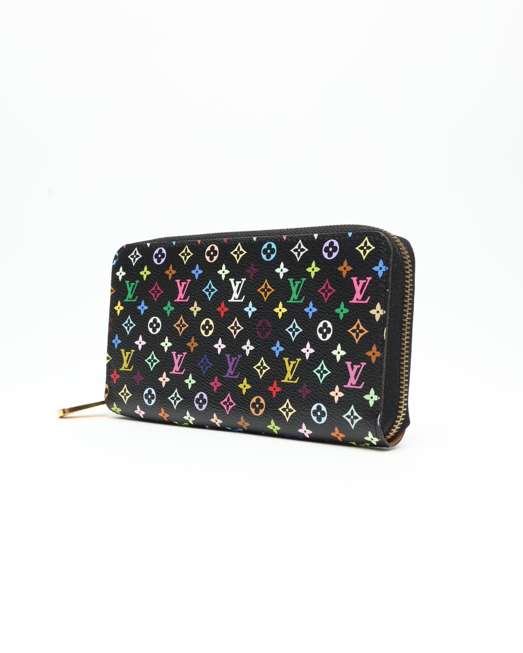 Pre-owned Louis Vuitton Murakami Long Zip Around Wallet In Multi