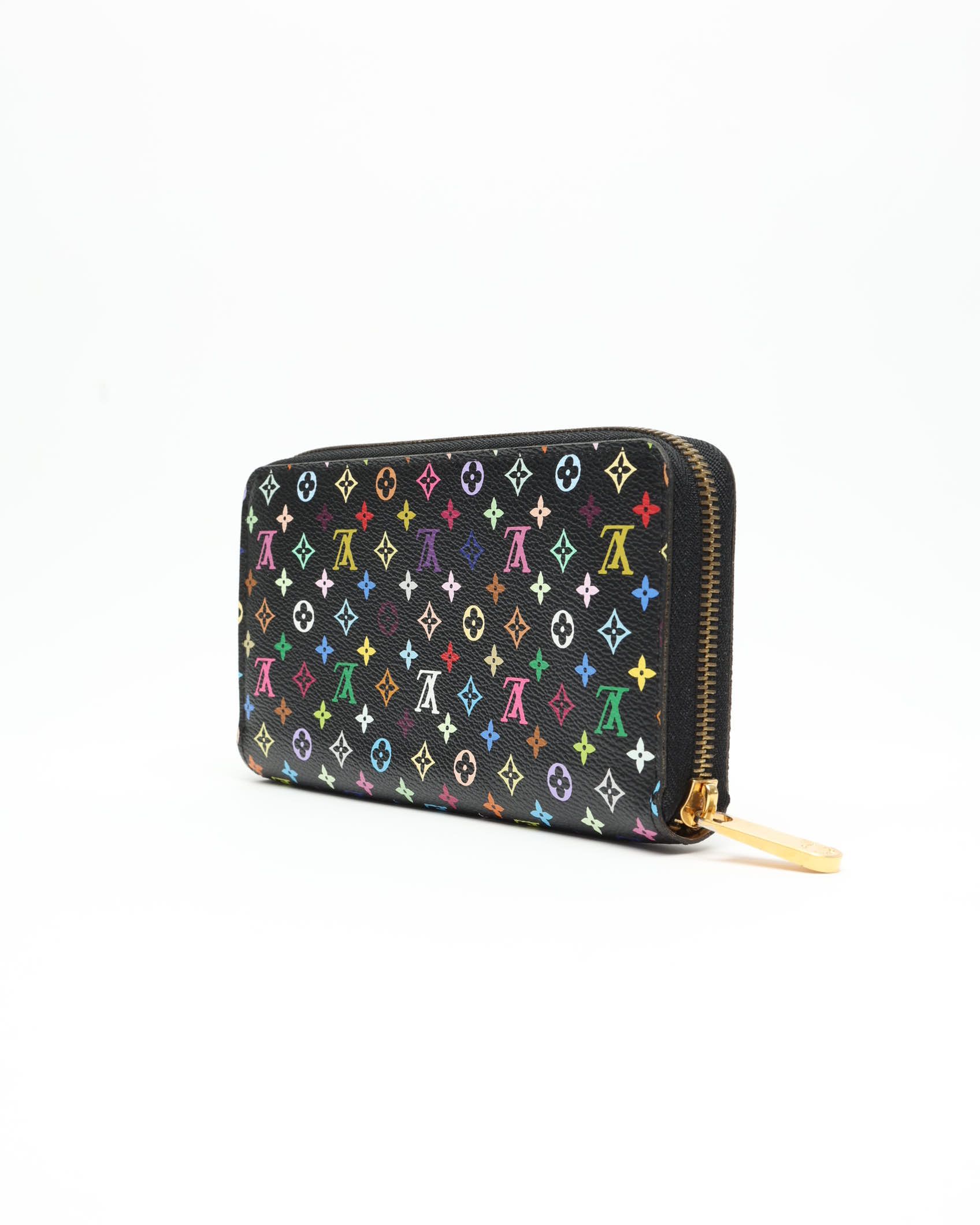 Pre-owned Louis Vuitton Murakami Long Zip Around Wallet In Multi