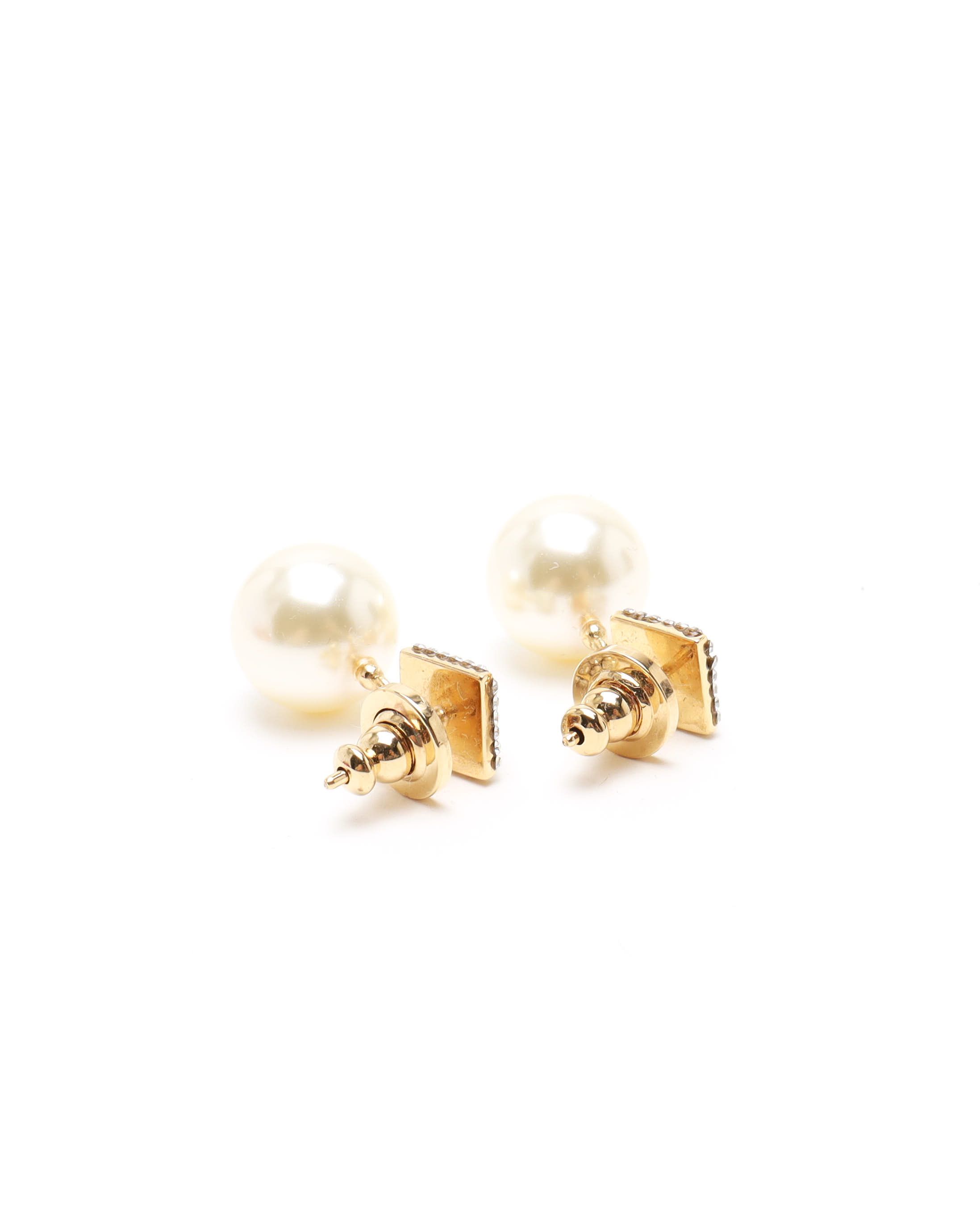 Valentino Rockstud Rhinestone And Pearl Earrings In Multi
