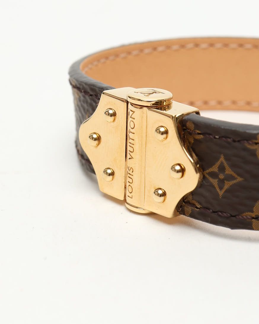Pre-owned Louis Vuitton Nano Monogram Bracelet In Brown