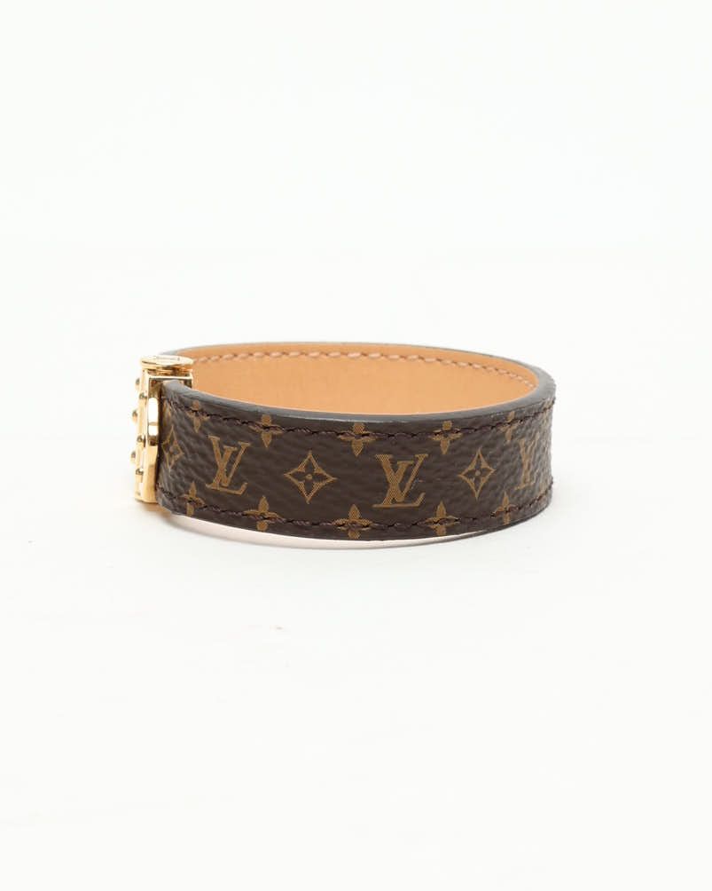 Pre-owned Louis Vuitton Nano Monogram Bracelet In Brown