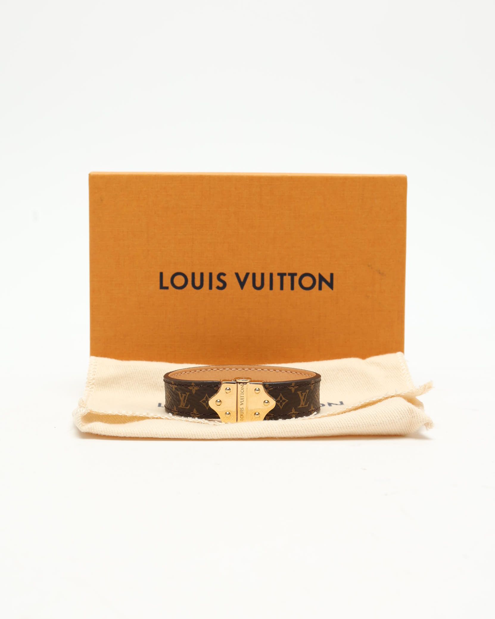 Pre-owned Louis Vuitton Nano Monogram Bracelet In Brown