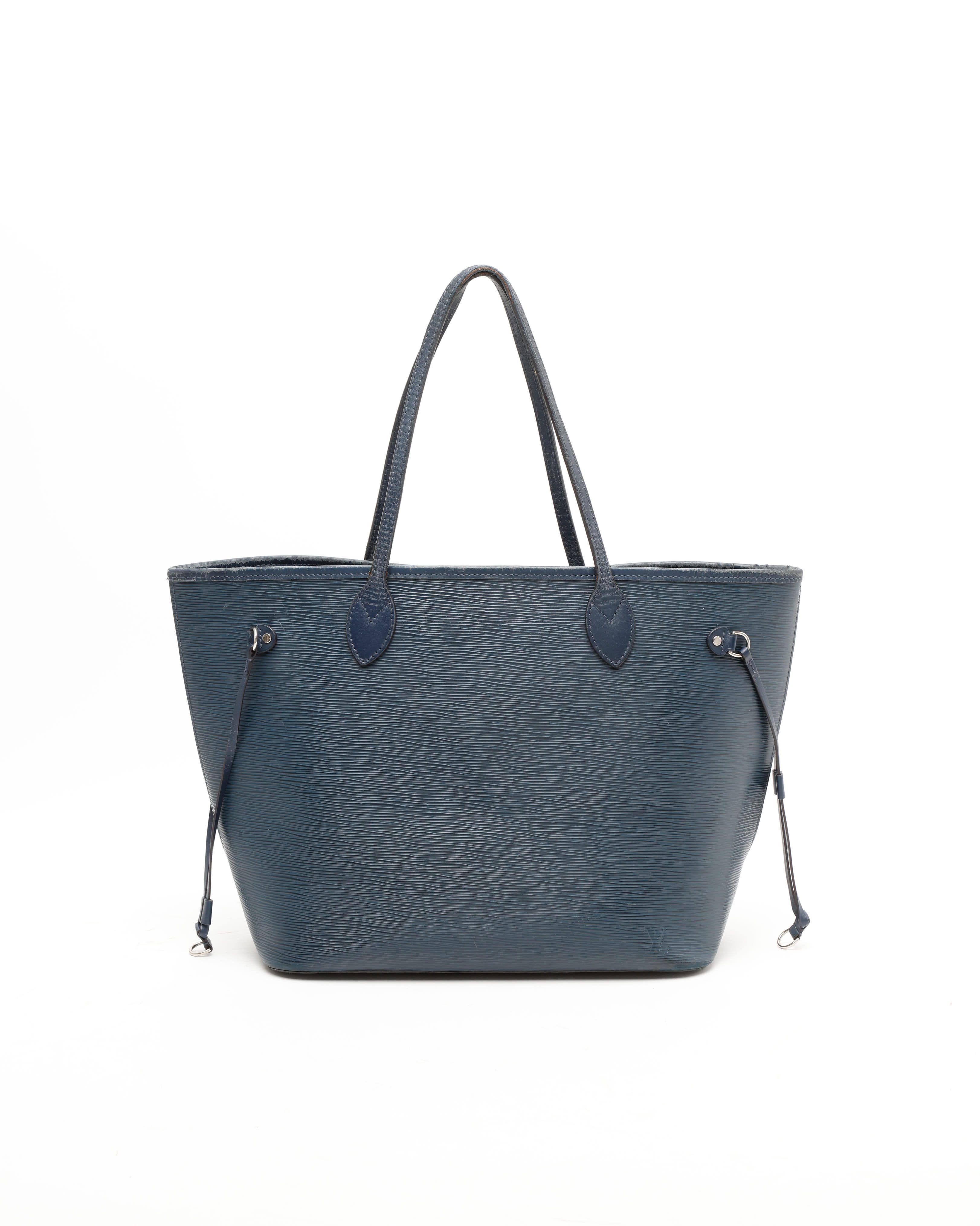 Pre-owned Louis Vuitton Epi Neverfull Mm Tote Bag In Blue