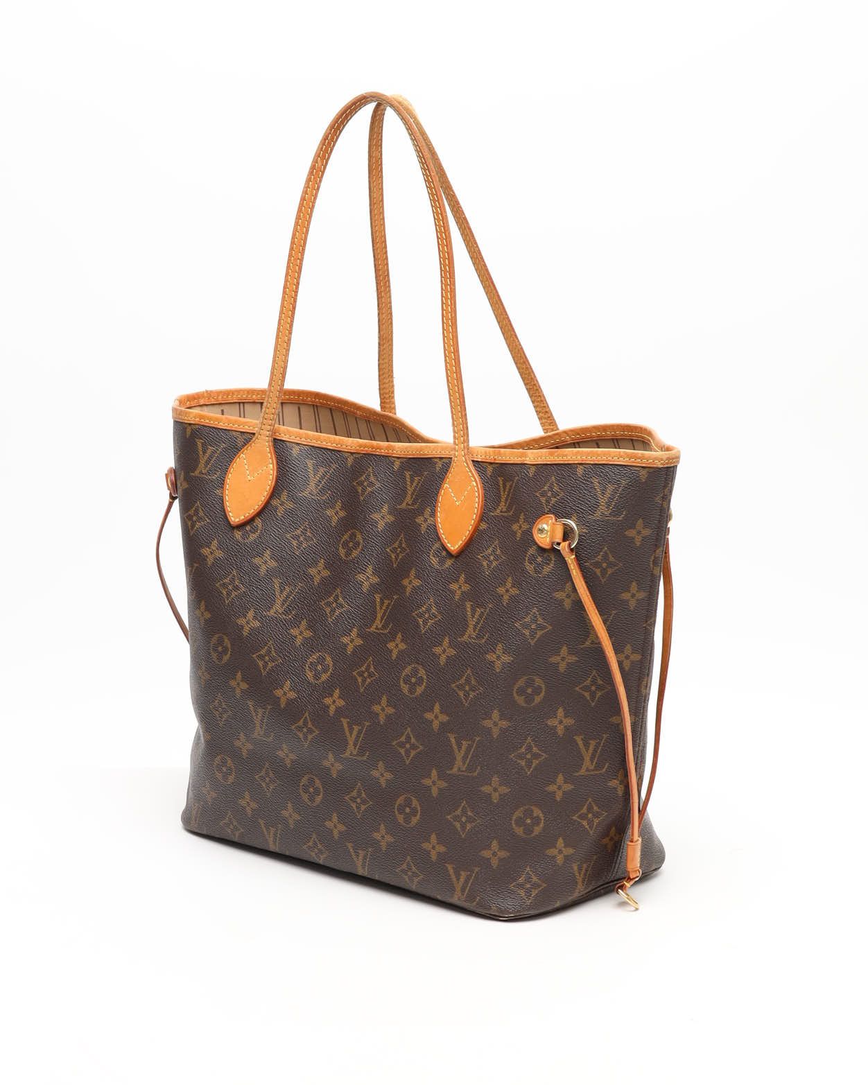 Pre-owned Louis Vuitton Monogram Neverfull Mm Tote Bag In Brown