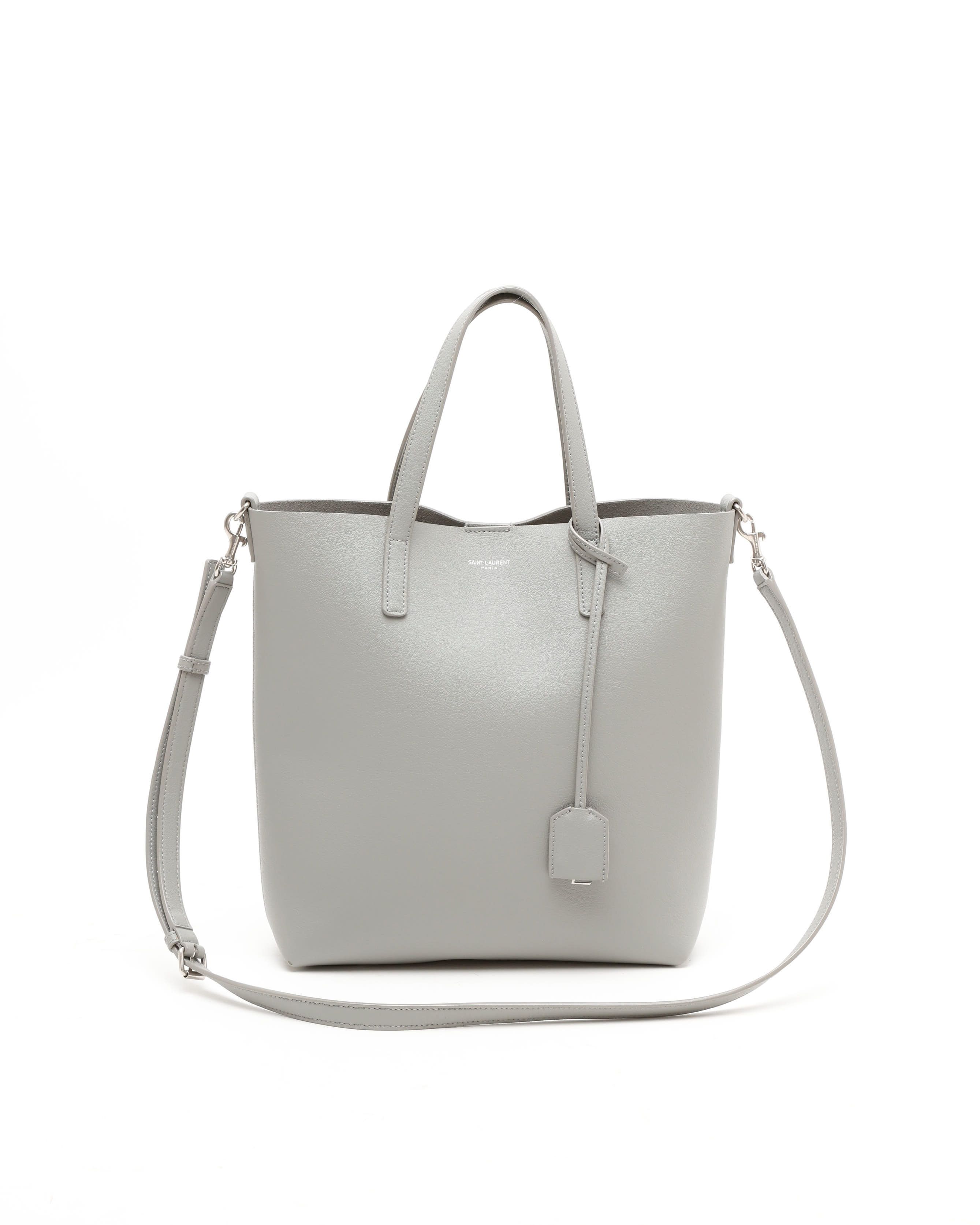 Saint Laurent N/s Toy Shopping Tote In Gray