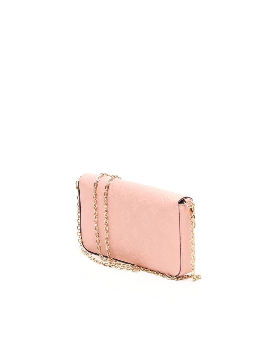 Pre-owned Louis Vuitton Empreinte Pochette Félicie Bag In Pink