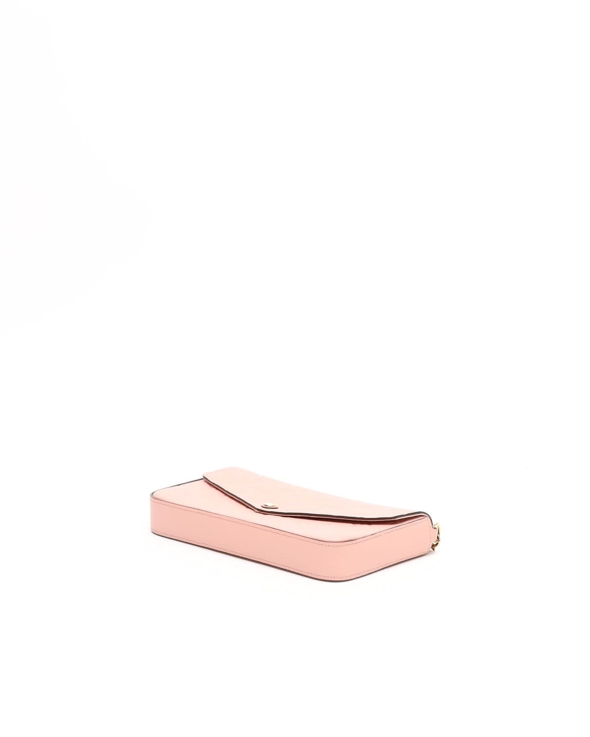 Pre-owned Louis Vuitton Empreinte Pochette Félicie Bag In Pink