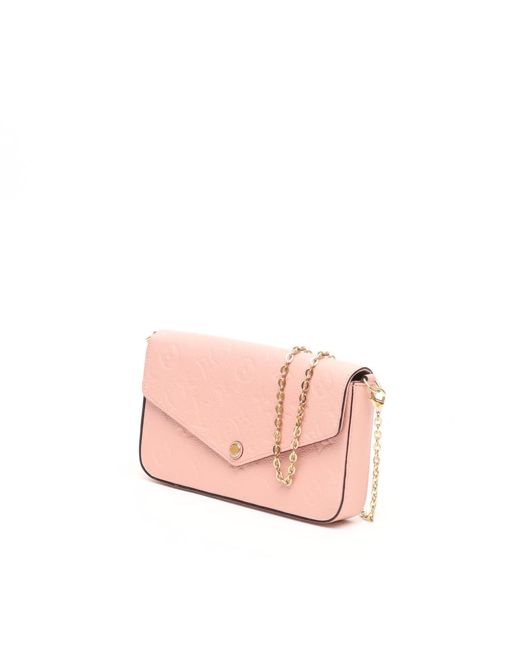 Pre-owned Louis Vuitton Empreinte Pochette Félicie Bag In Pink