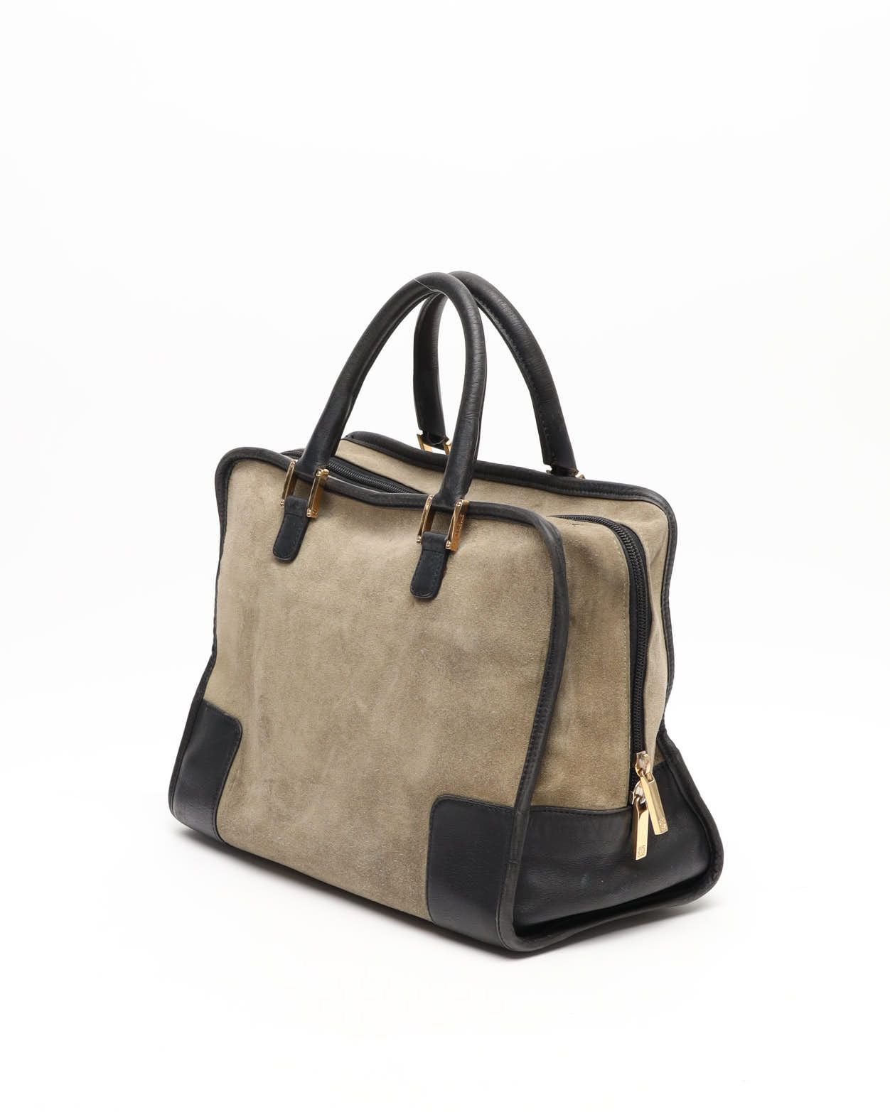 Loewe Suede Amazona Bag In Multi