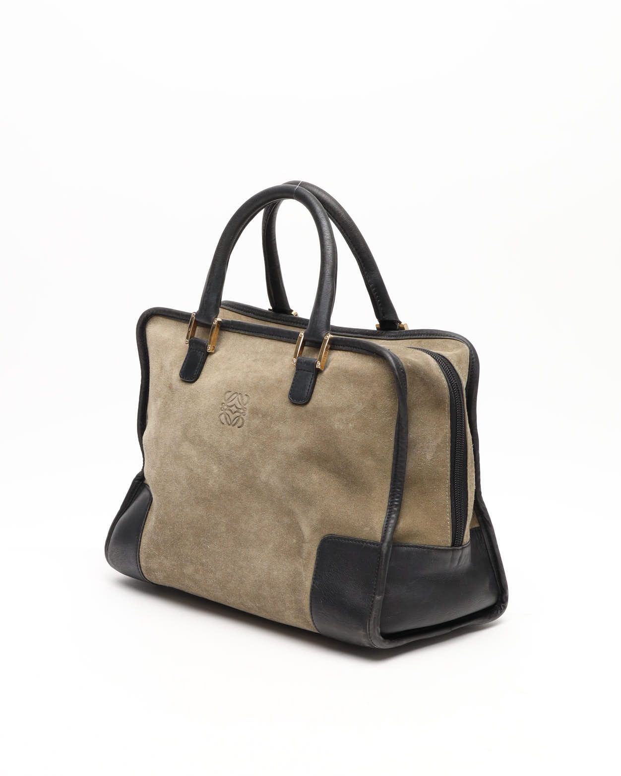 Loewe Suede Amazona Bag In Multi