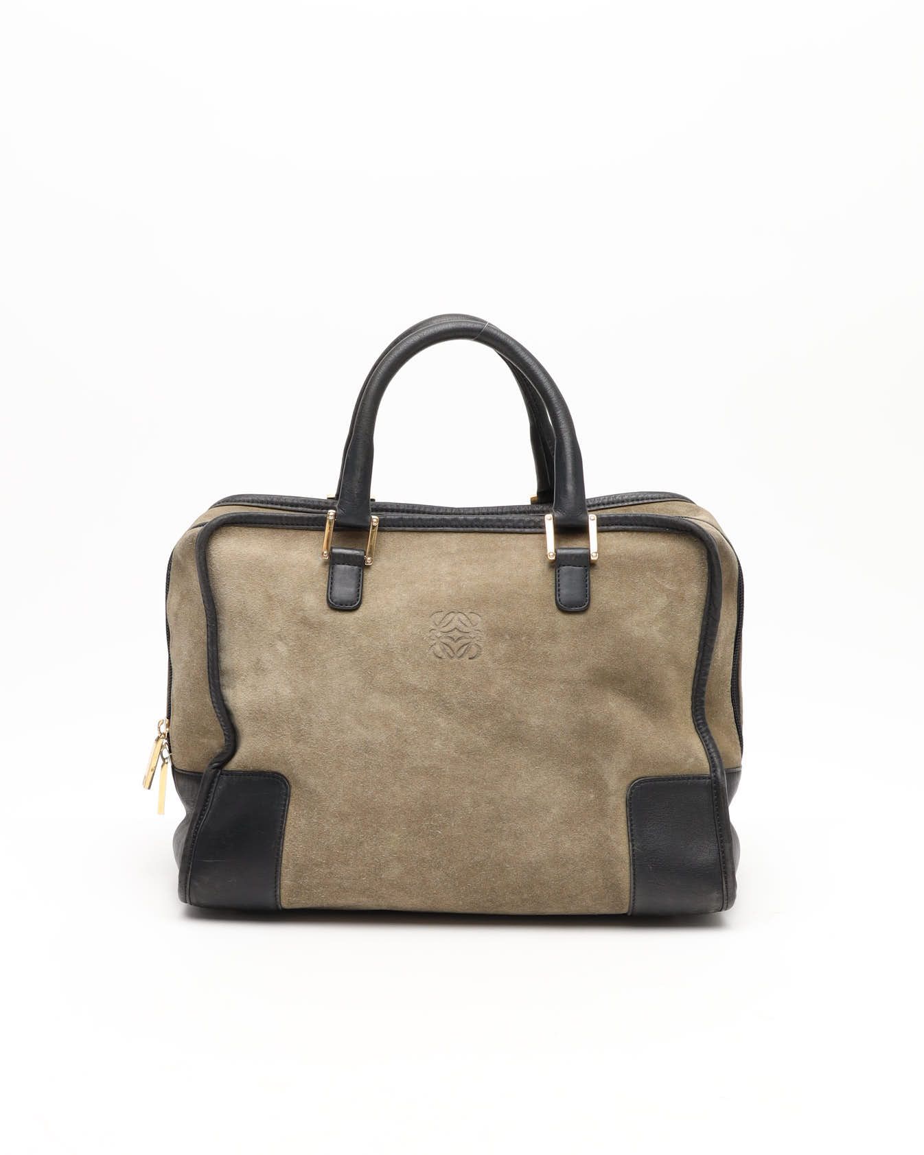Loewe Suede Amazona Bag In Multi