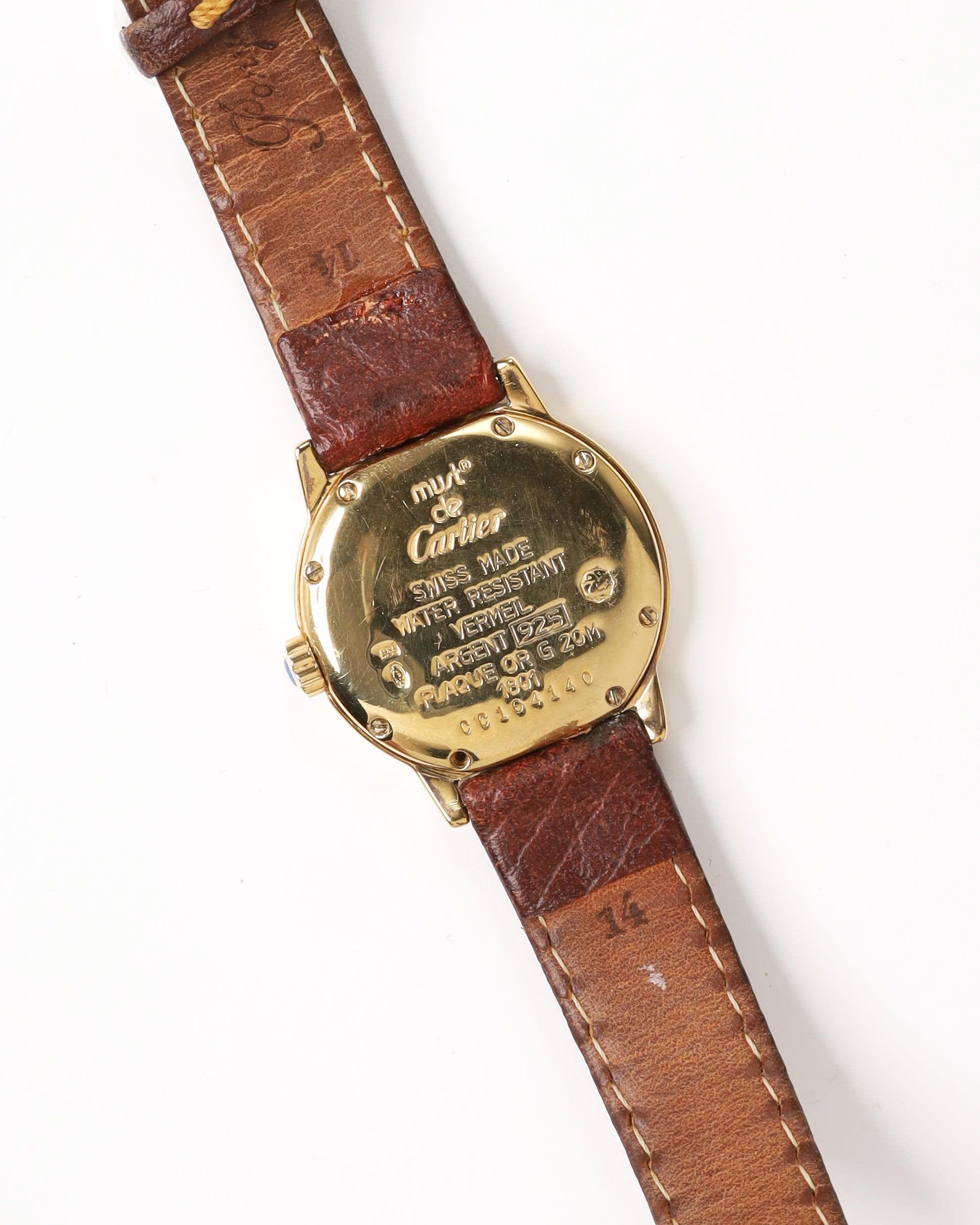 Cartier Must De  Ronde 27mm Ref 1801 Watch In Brown